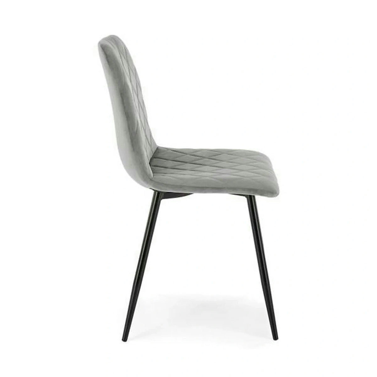 Scaun K525, gri/negru, stofa catifelata/metal, 45x55x89 cm