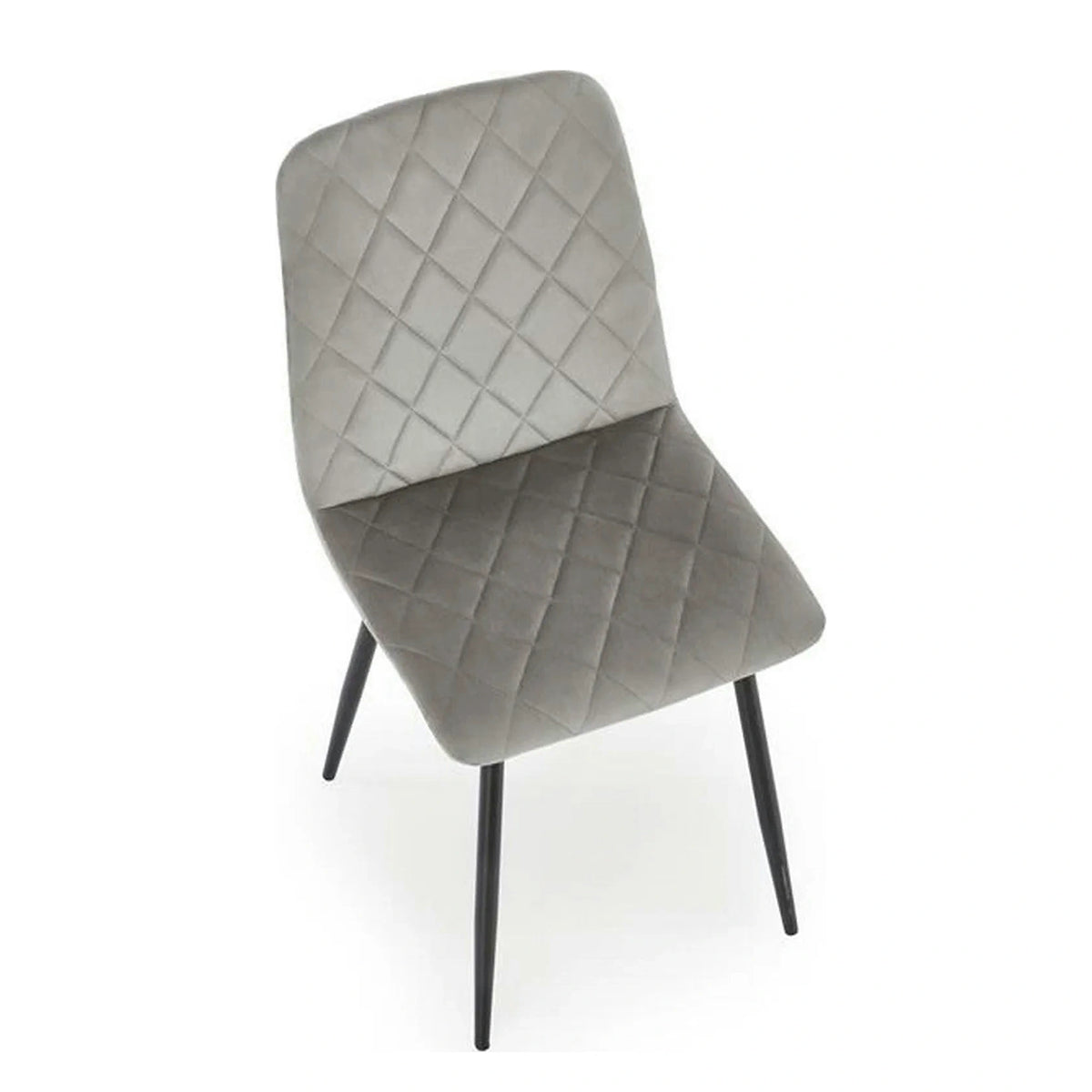 Scaun K525, gri/negru, stofa catifelata/metal, 45x55x89 cm