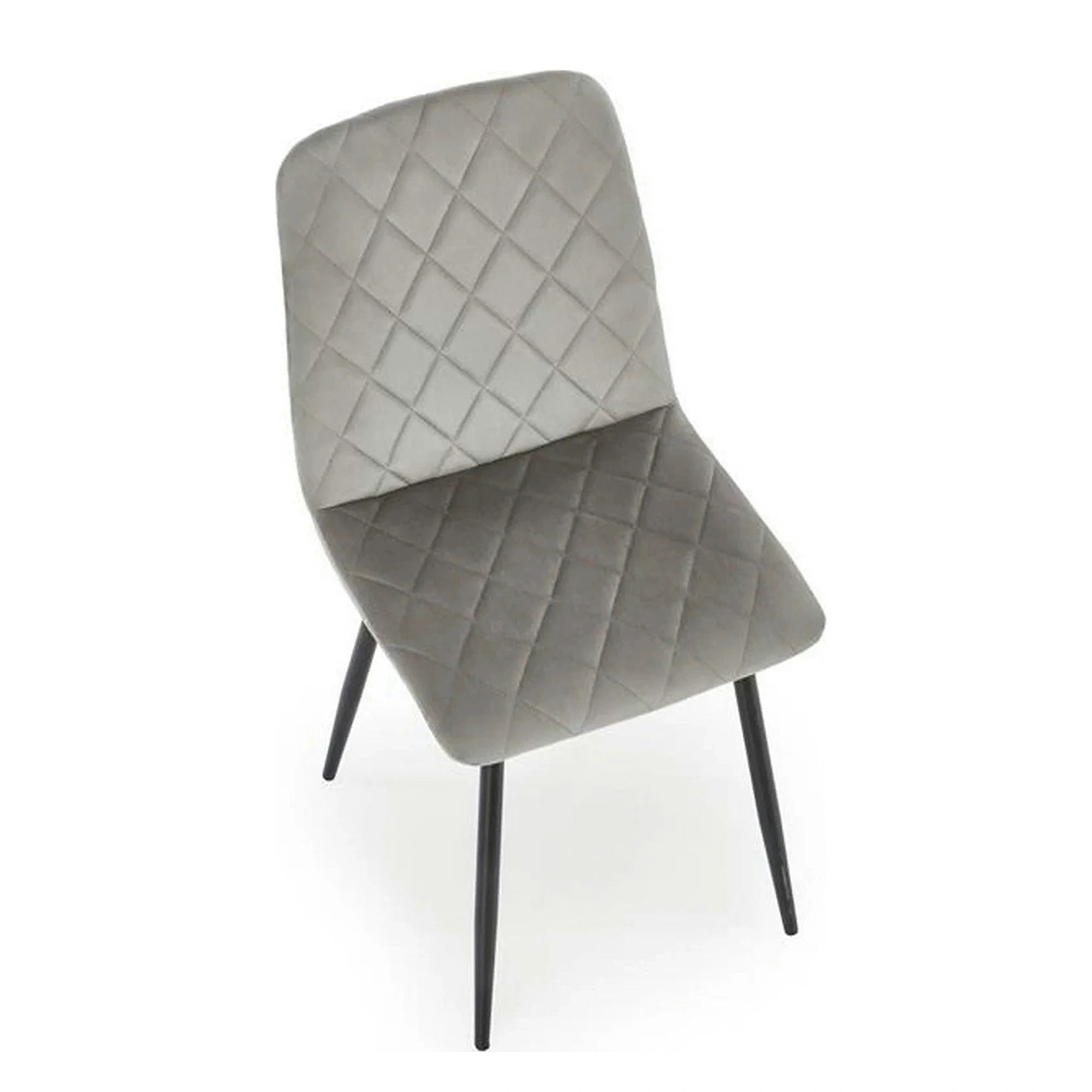 Scaun K525, gri/negru, stofa catifelata/metal, 45x55x89 cm