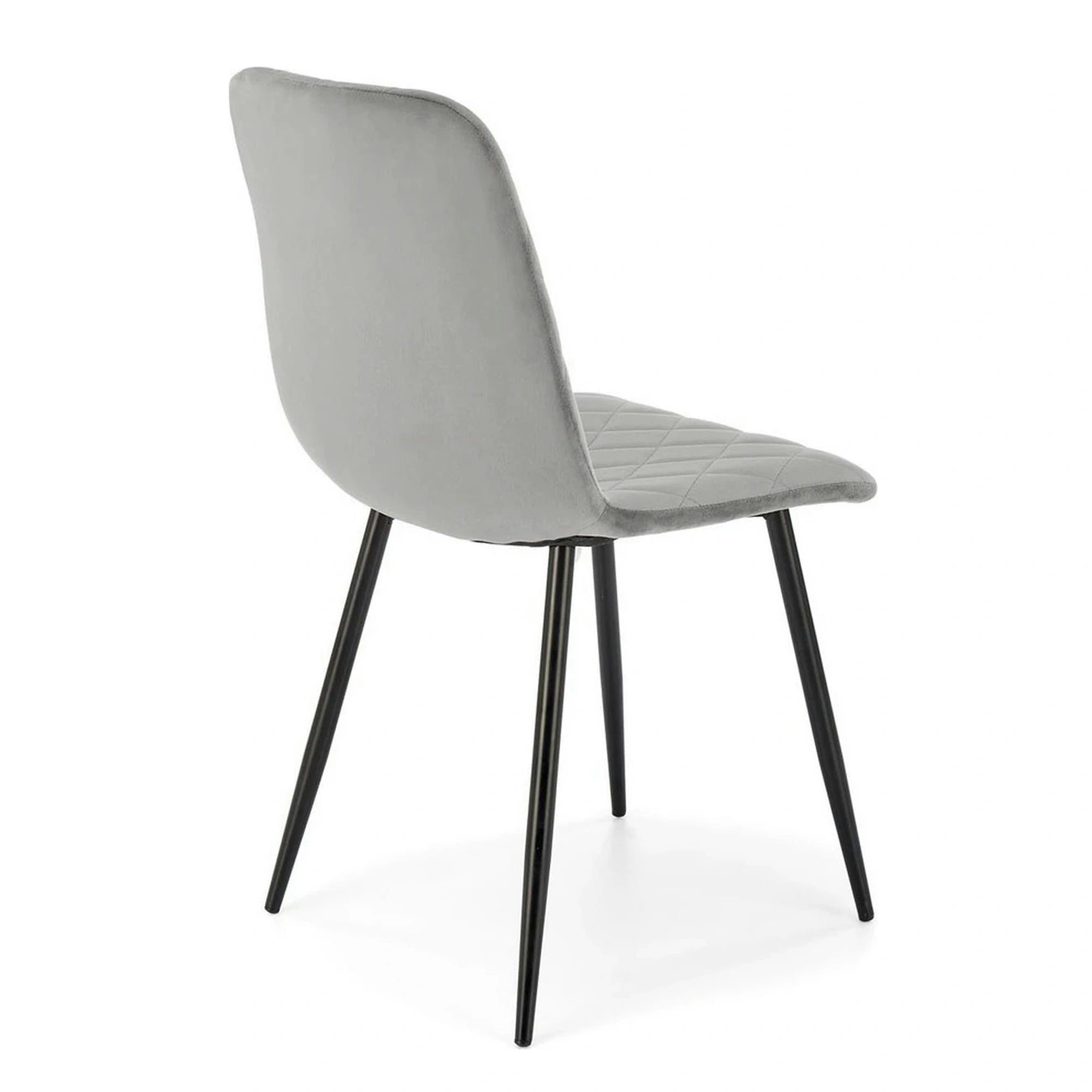 Scaun K525, gri/negru, stofa catifelata/metal, 45x55x89 cm