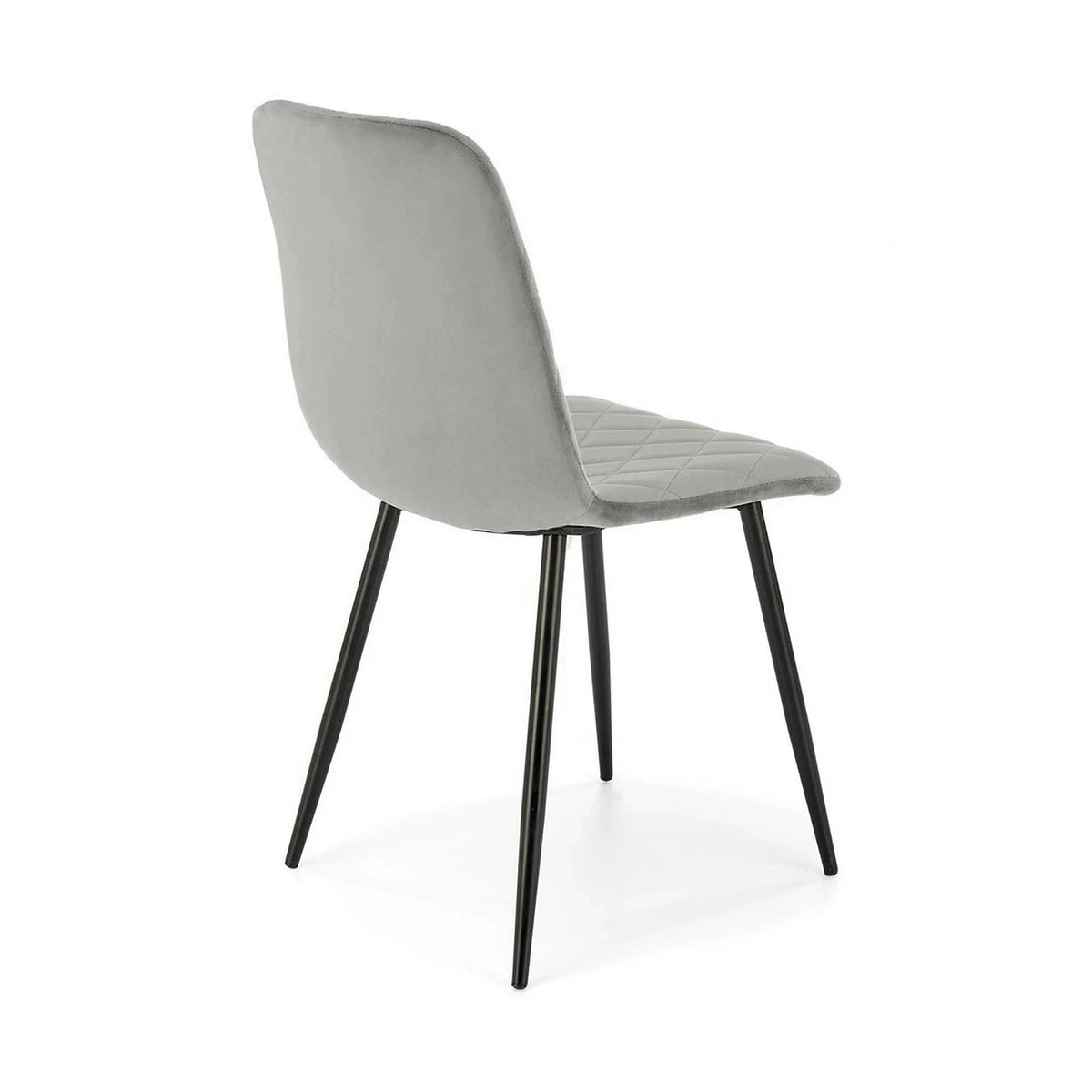 Scaun K525, gri/negru, stofa catifelata/metal, 45x55x89 cm