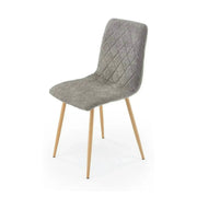 Scaun K525, gri/stejar, stofa/metal, 45x55x89 cm