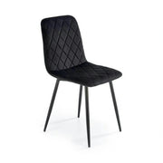 Scaun K525, negru, stofa catifelata/metal, 45x55x89 cm