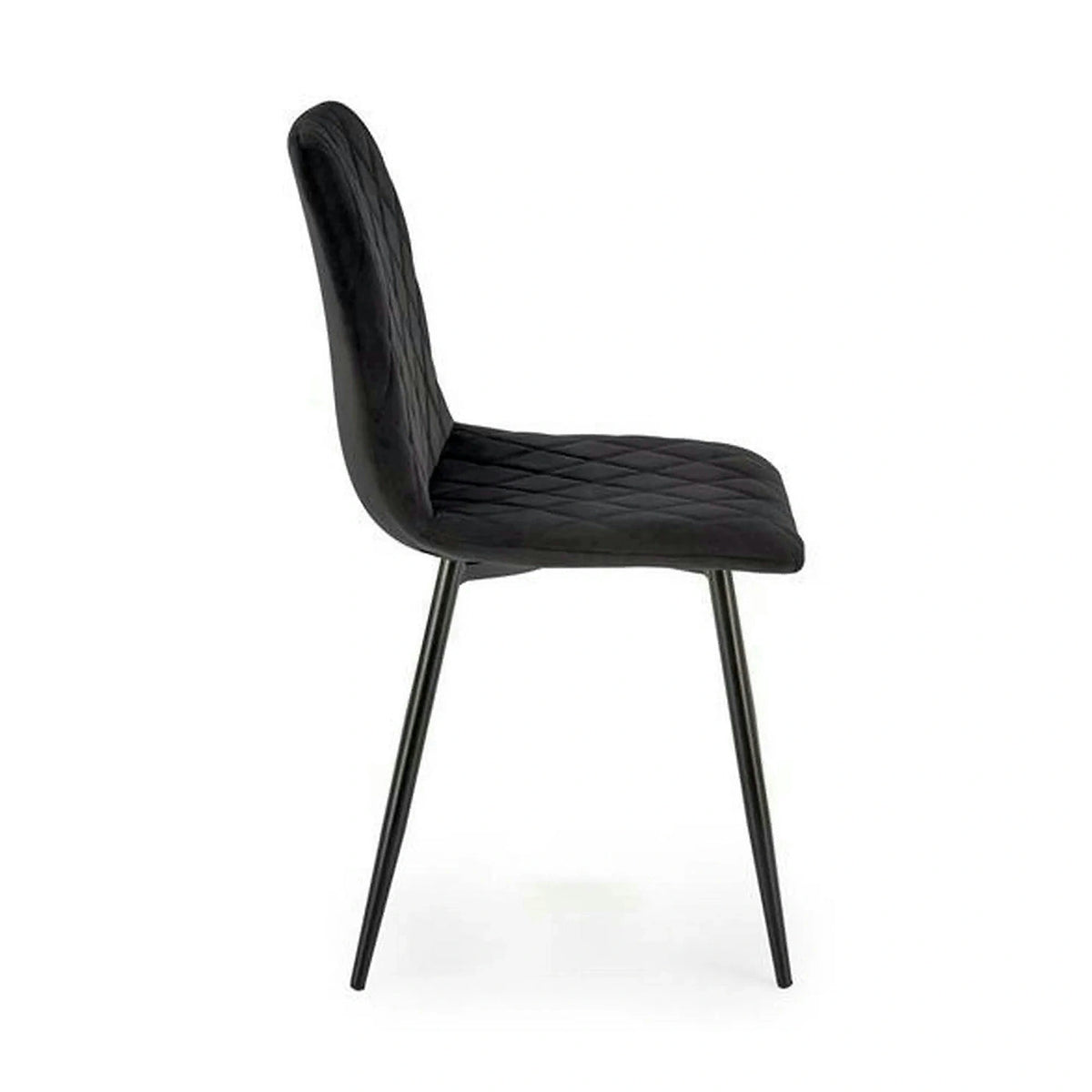 Scaun K525, negru, stofa catifelata/metal, 45x55x89 cm