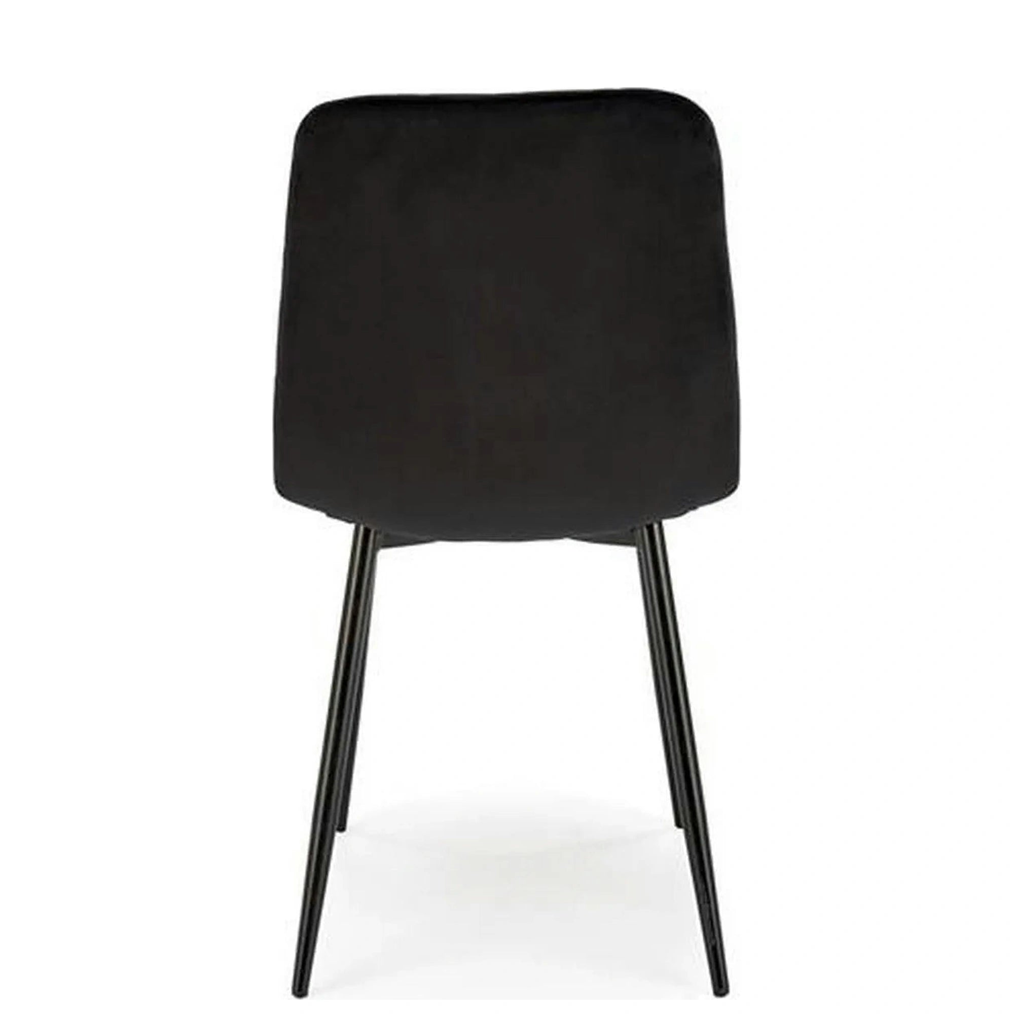 Scaun K525, negru, stofa catifelata/metal, 45x55x89 cm