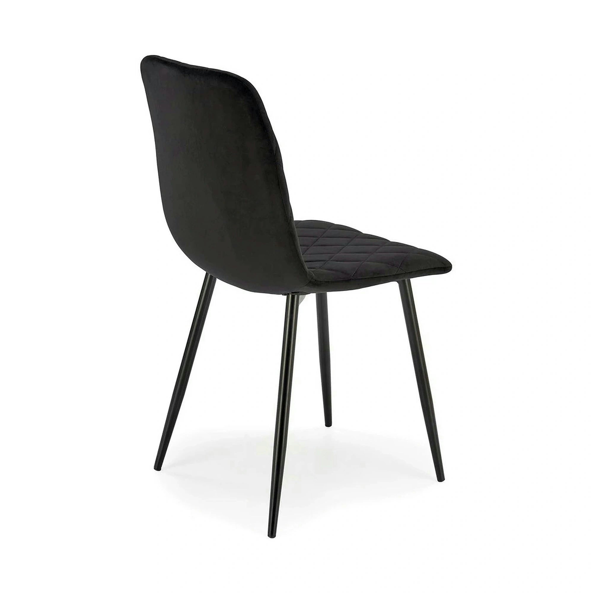 Scaun K525, negru, stofa catifelata/metal, 45x55x89 cm
