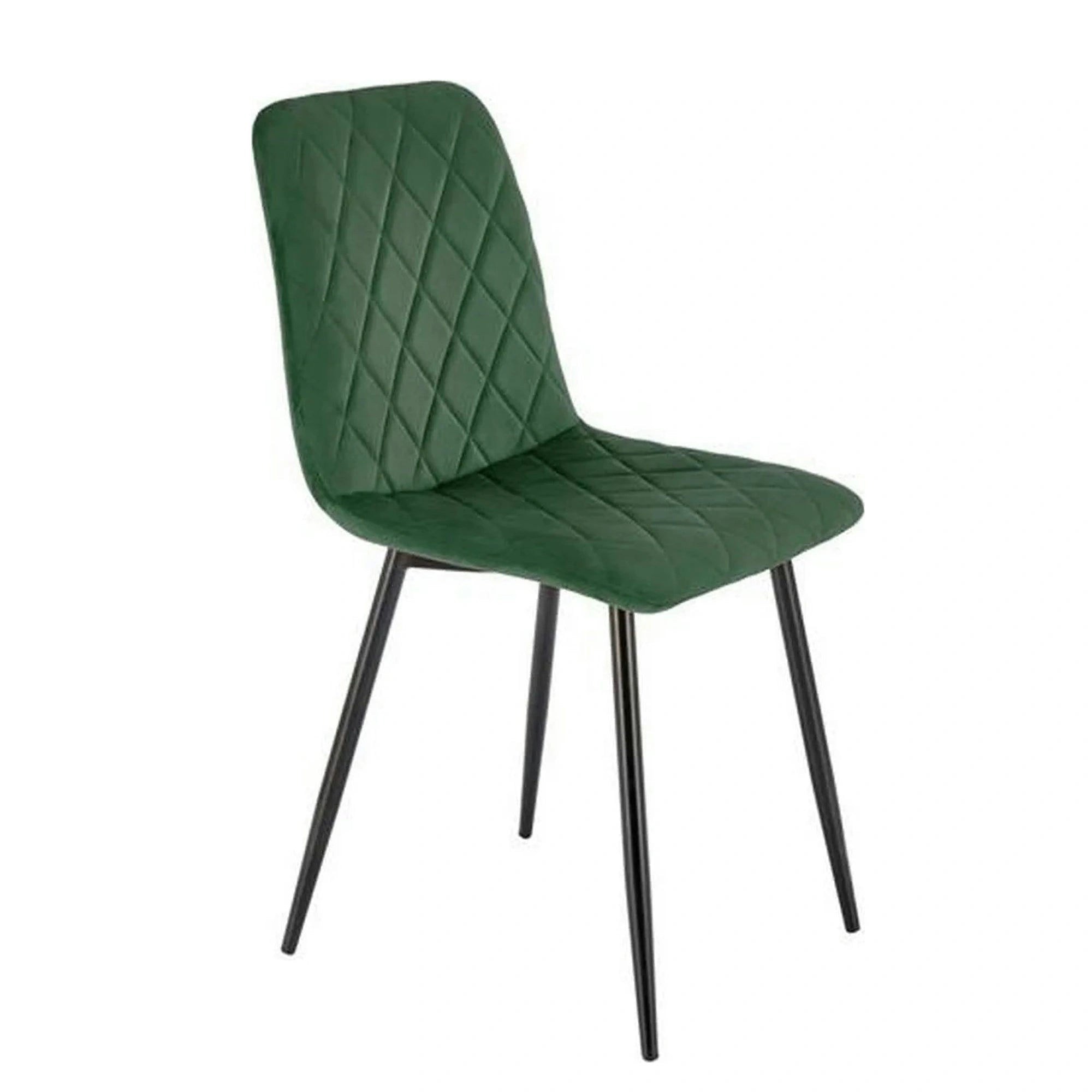 Scaun K525, verde inchis/negru, stofa catifelata/metal, 45x55x89 cm