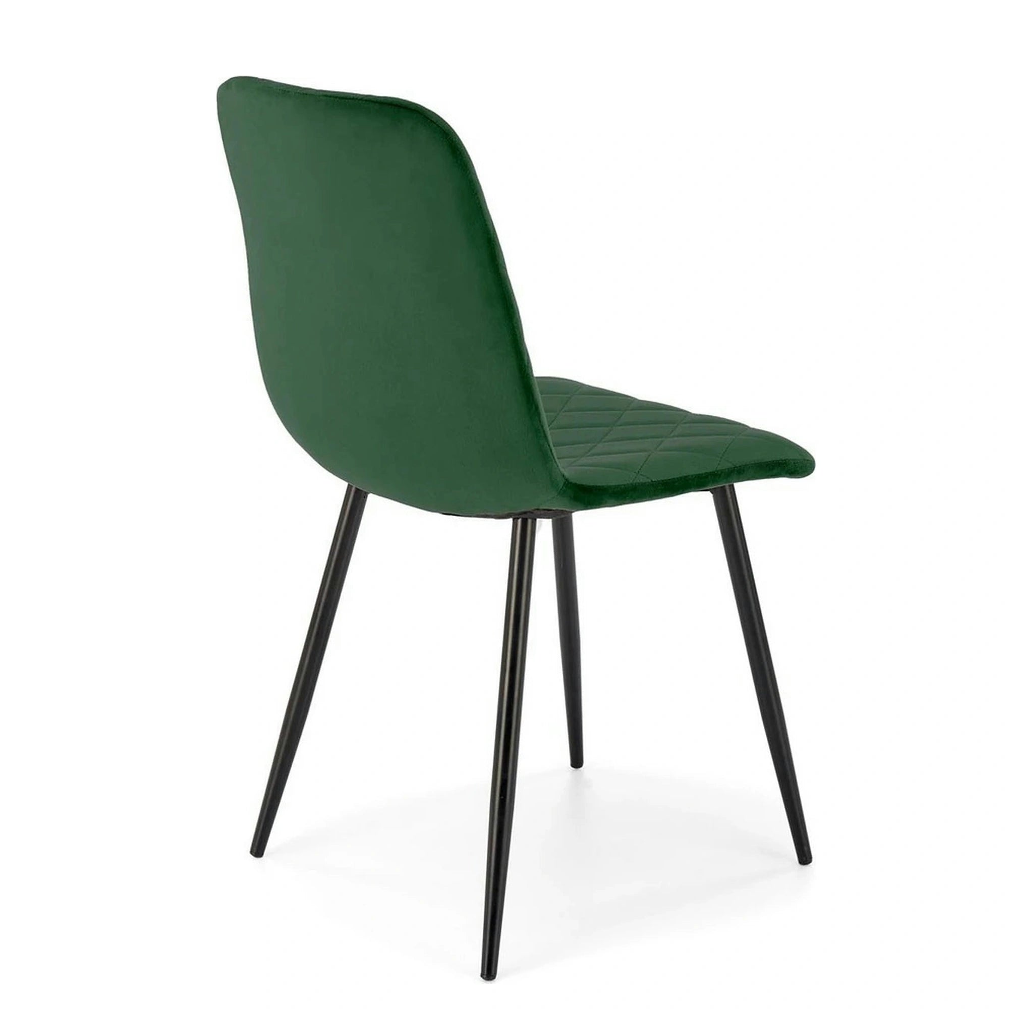 Scaun K525, verde inchis/negru, stofa catifelata/metal, 45x55x89 cm