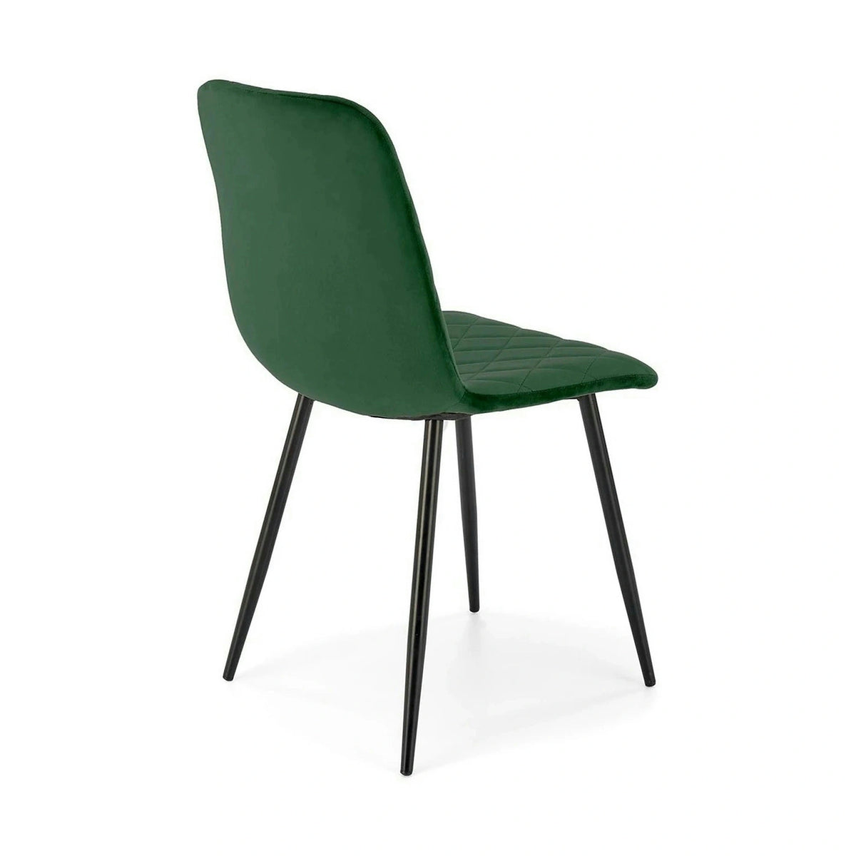 Scaun K525, verde inchis/negru, stofa catifelata/metal, 45x55x89 cm