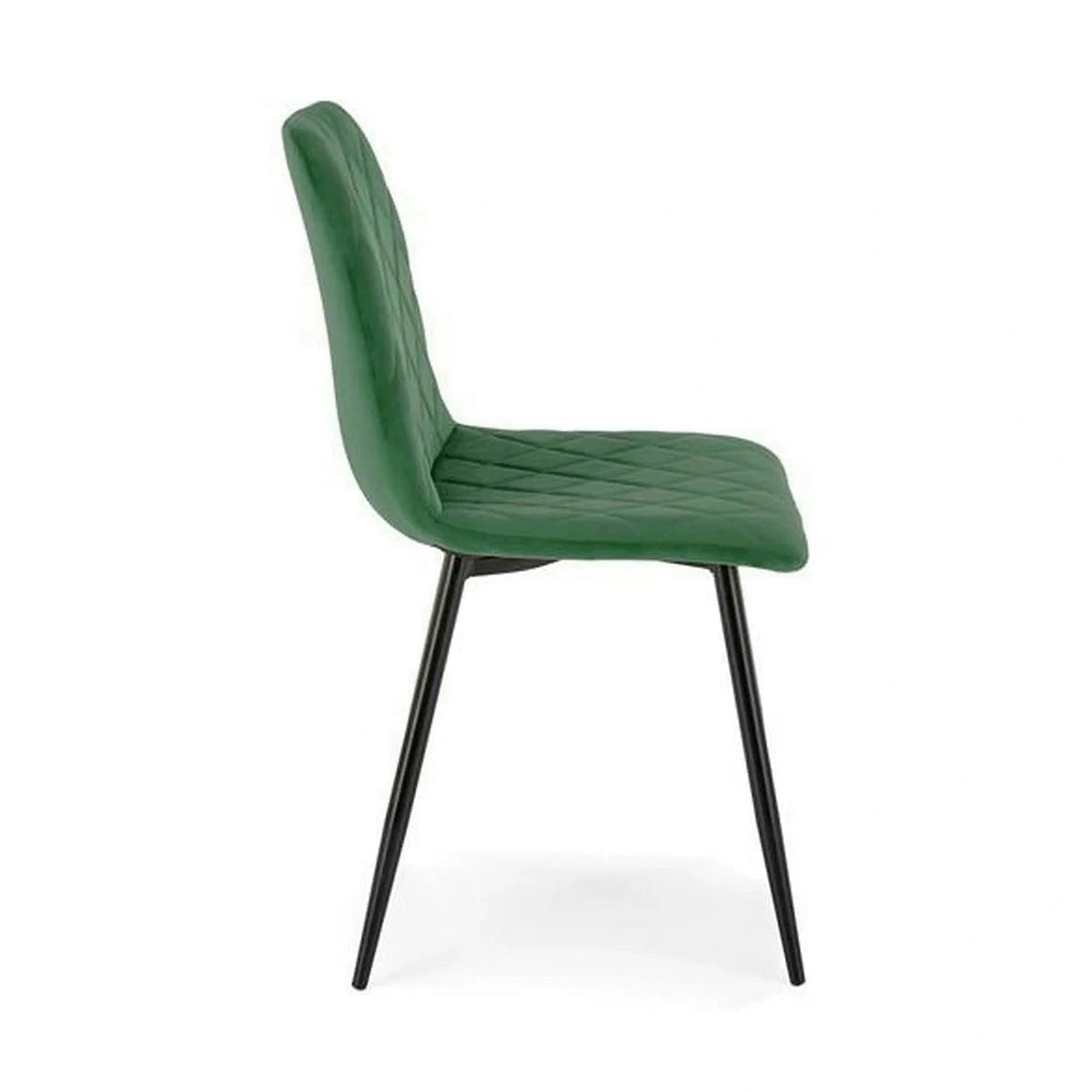 Scaun K525, verde inchis/negru, stofa catifelata/metal, 45x55x89 cm