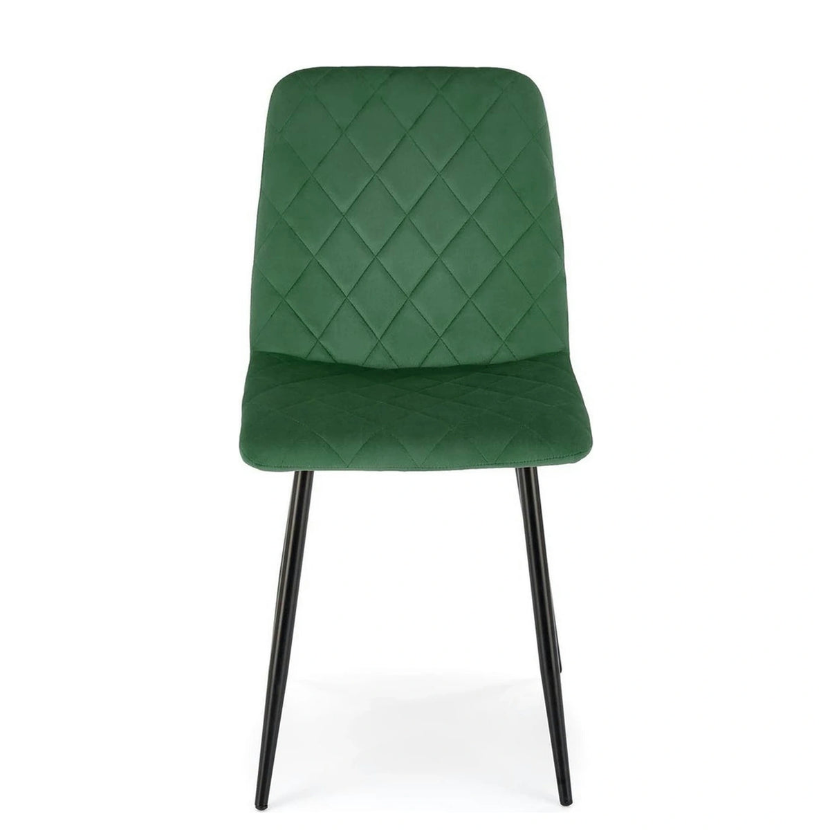 Scaun K525, verde inchis/negru, stofa catifelata/metal, 45x55x89 cm