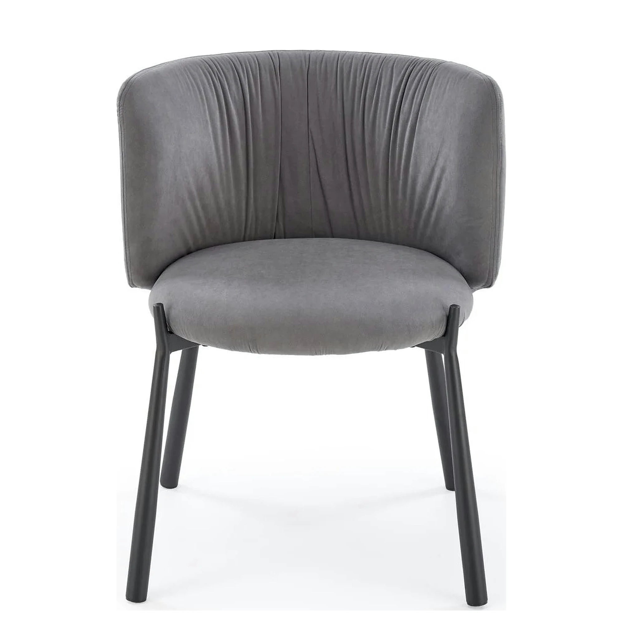 Scaun K531, gri/negru, stofa catifelata/metal, 60x58x76 cm