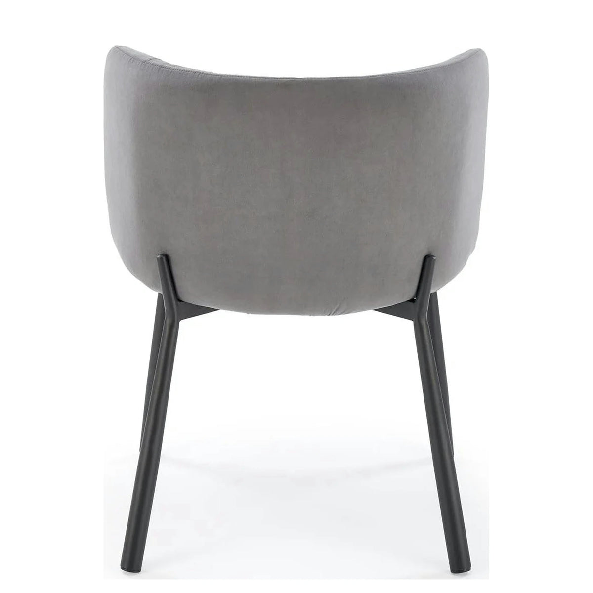 Scaun K531, gri/negru, stofa catifelata/metal, 60x58x76 cm