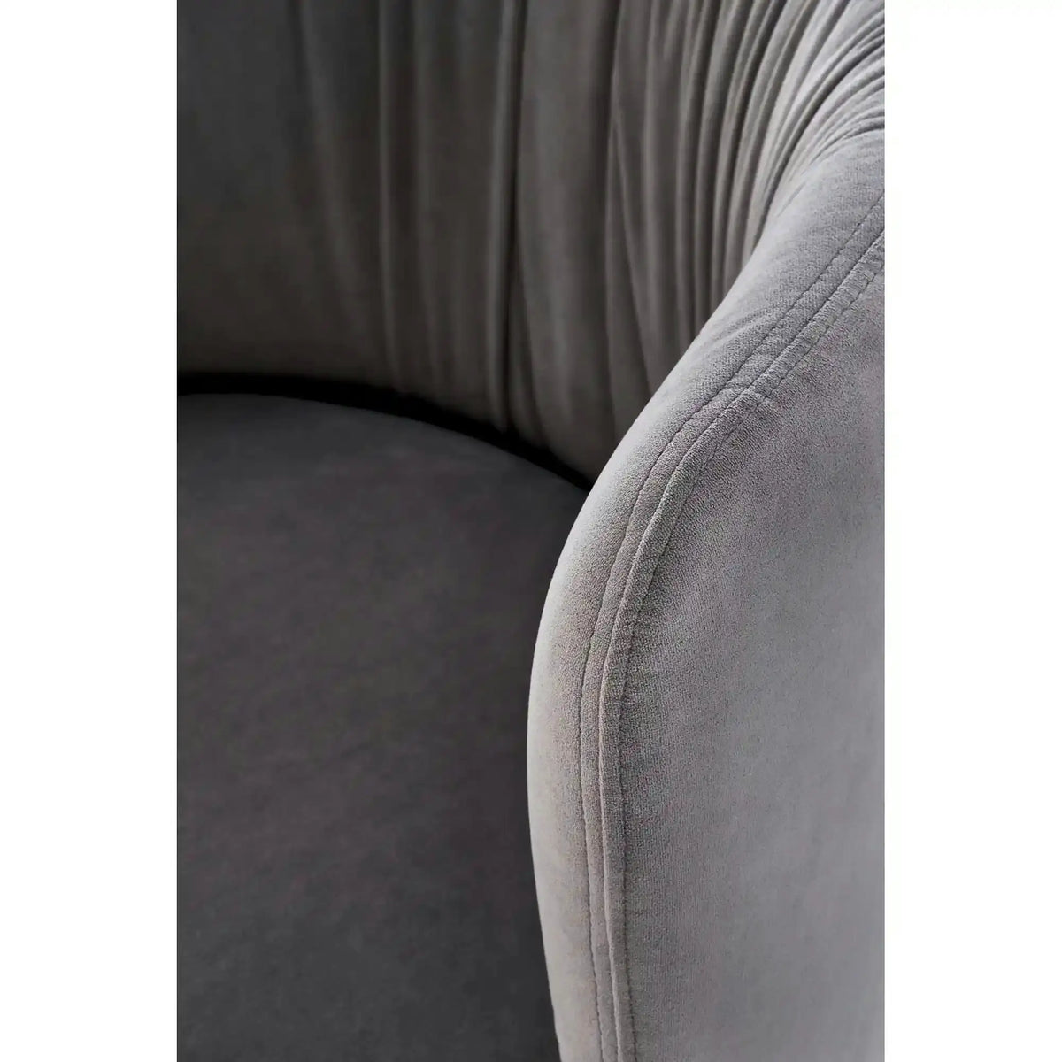 Scaun K531, gri/negru, stofa catifelata/metal, 60x58x76 cm