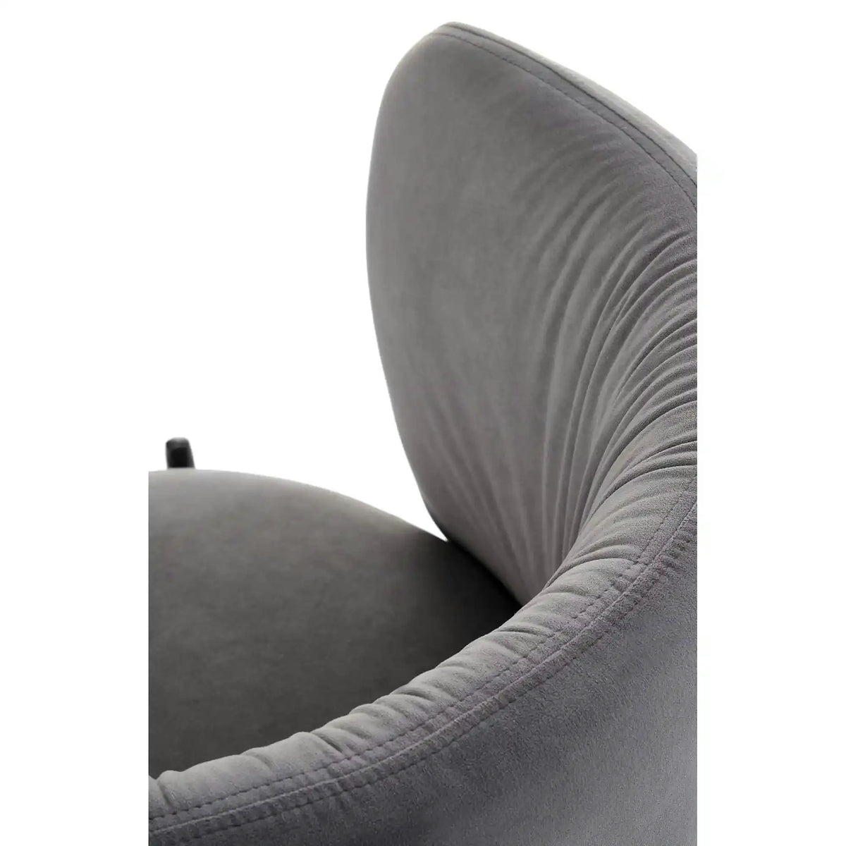 Scaun K531, gri/negru, stofa catifelata/metal, 60x58x76 cm