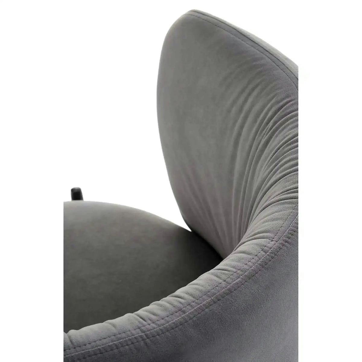 Scaun K531, gri/negru, stofa catifelata/metal, 60x58x76 cm