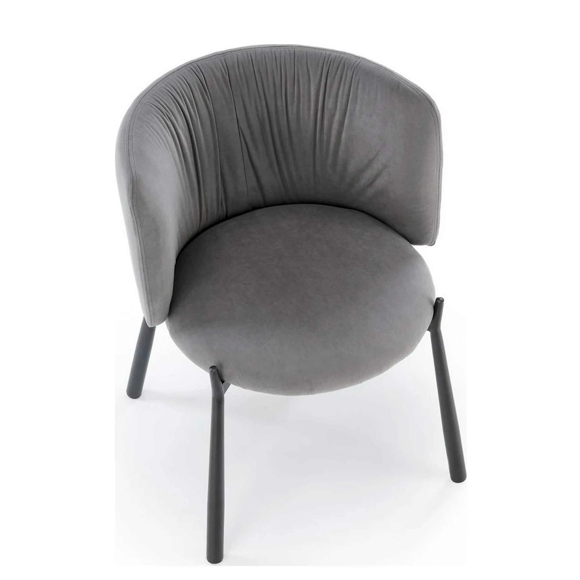 Scaun K531, gri/negru, stofa catifelata/metal, 60x58x76 cm