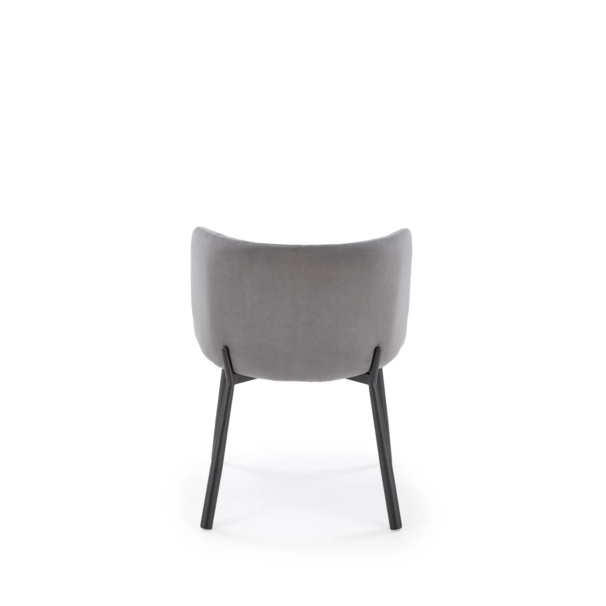 Scaun K531, gri/negru, stofa catifelata/metal, 60x58x76 cm