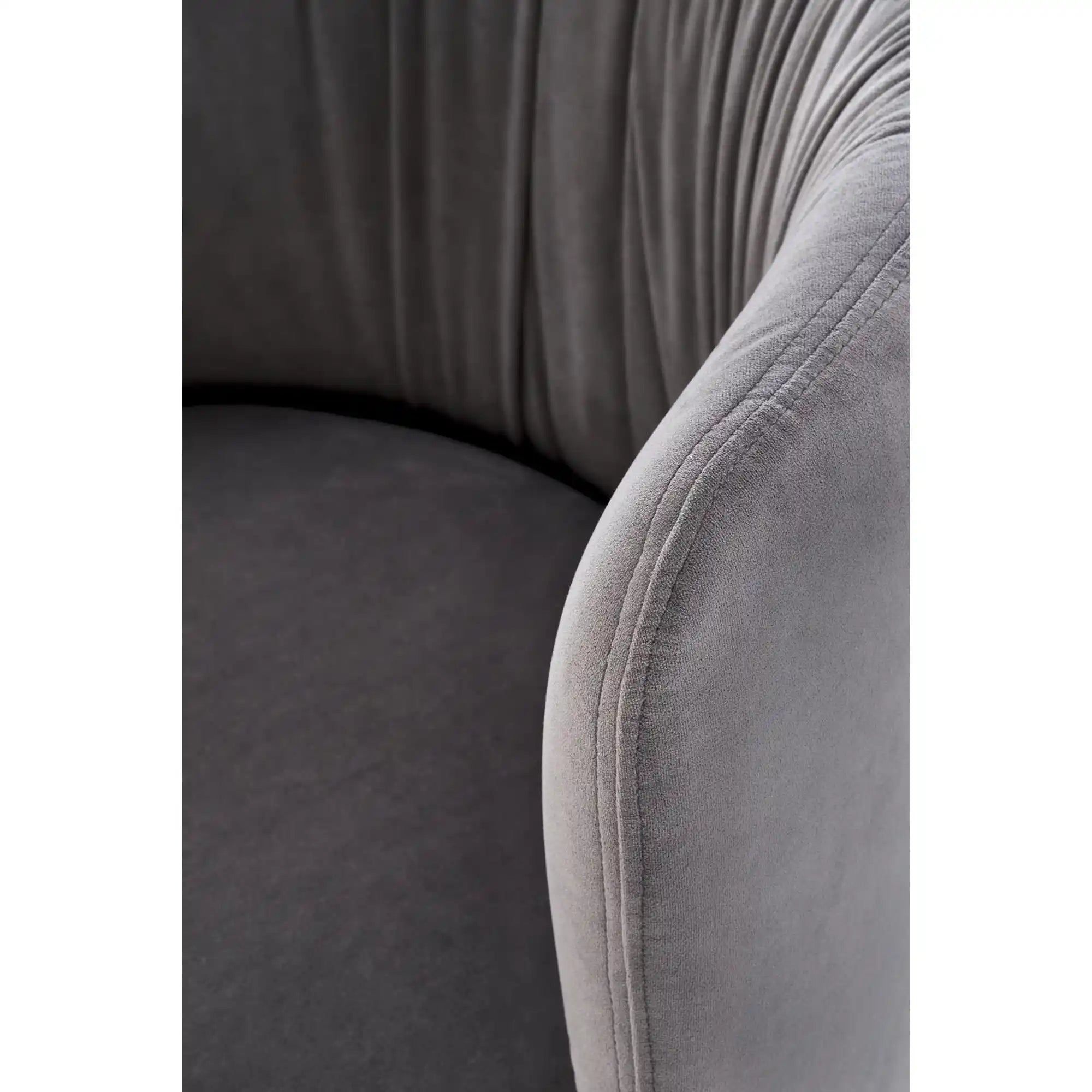 Scaun K531, gri/negru, stofa catifelata/metal, 60x58x76 cm