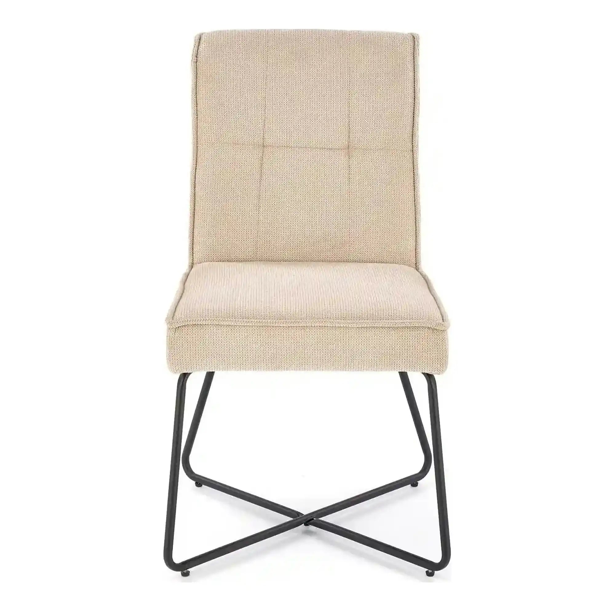 Scaun K534, bej/negru, stofa clasica/metal, 50x60x90 cm