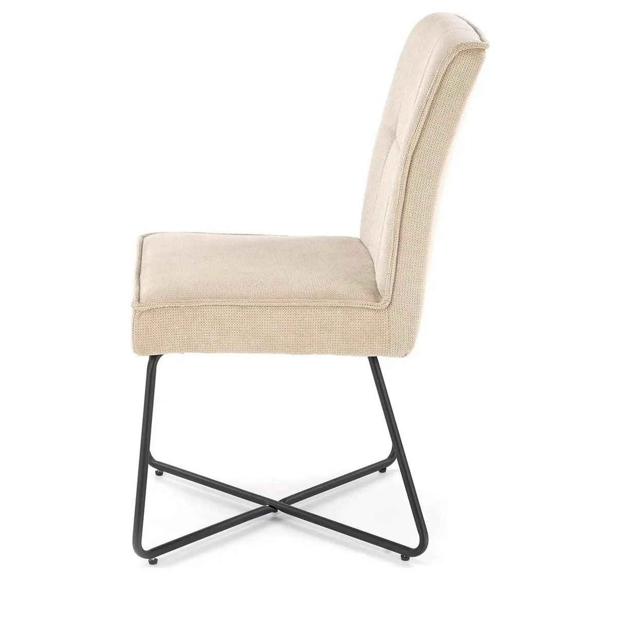 Scaun K534, bej/negru, stofa clasica/metal, 50x60x90 cm