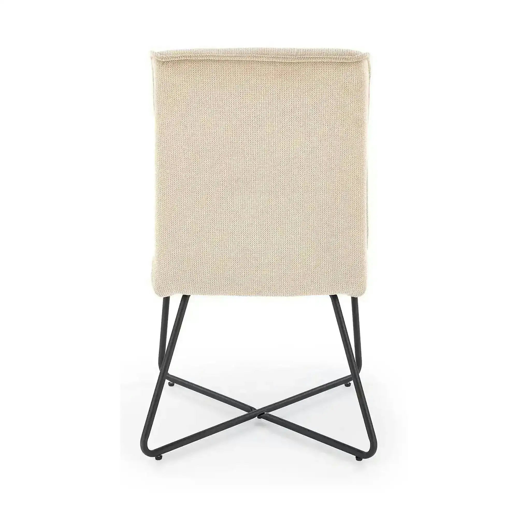 Scaun K534, bej/negru, stofa clasica/metal, 50x60x90 cm