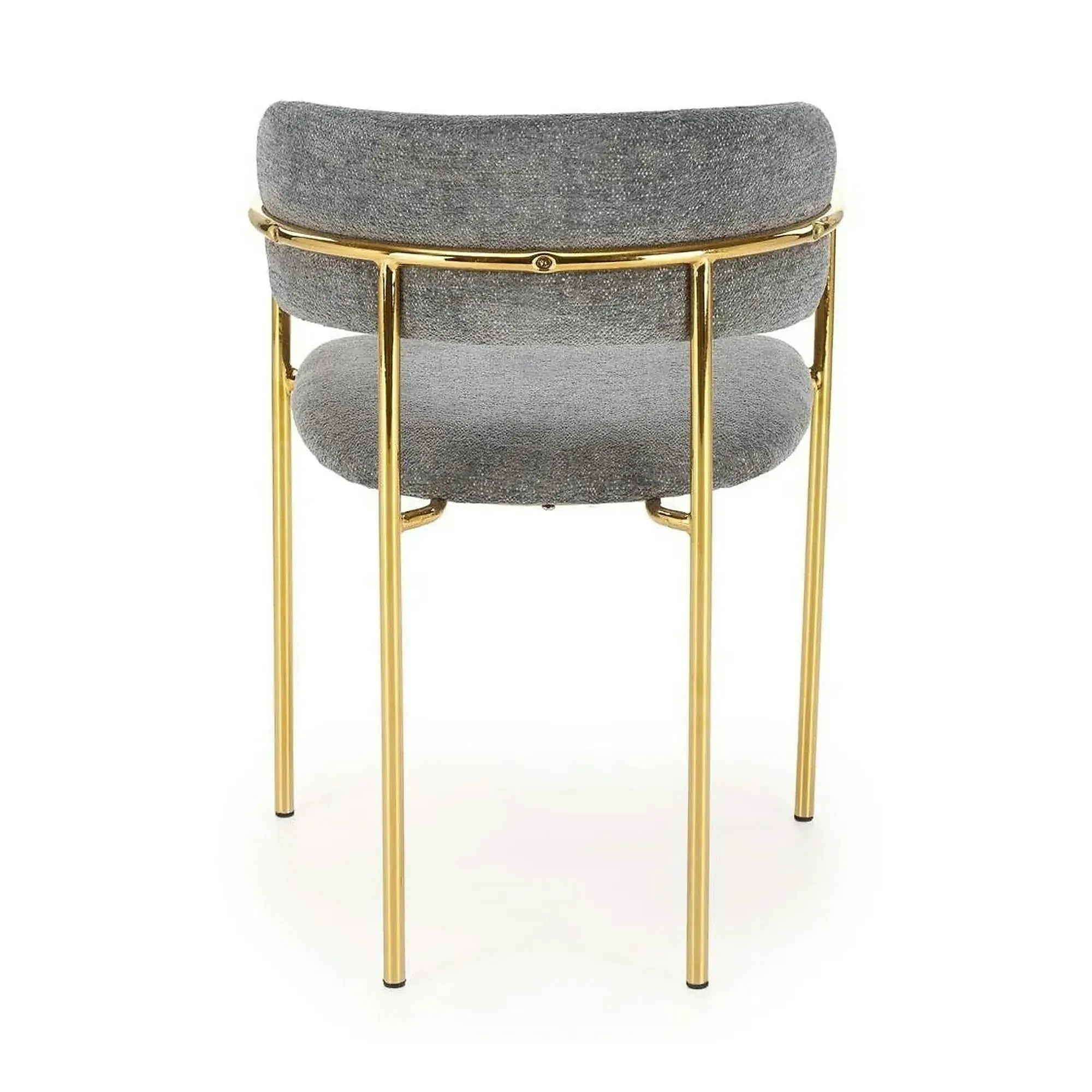 Scaun K537, gri/auriu, stofa clasica/metal, 54x56x76 cm
