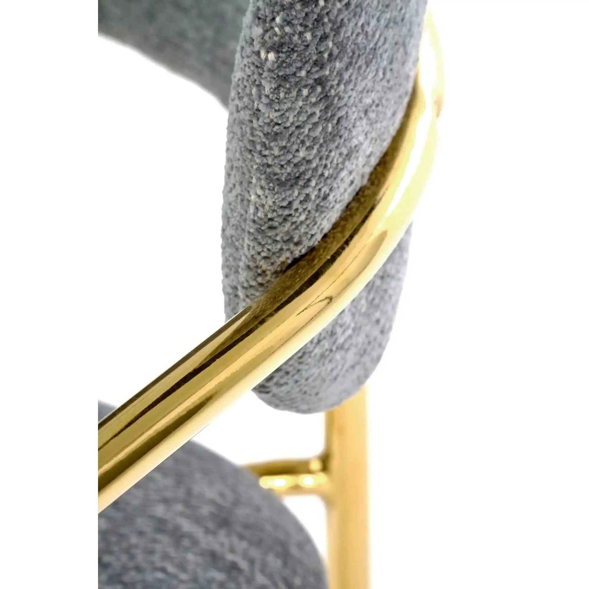 Scaun K537, gri/auriu, stofa clasica/metal, 54x56x76 cm
