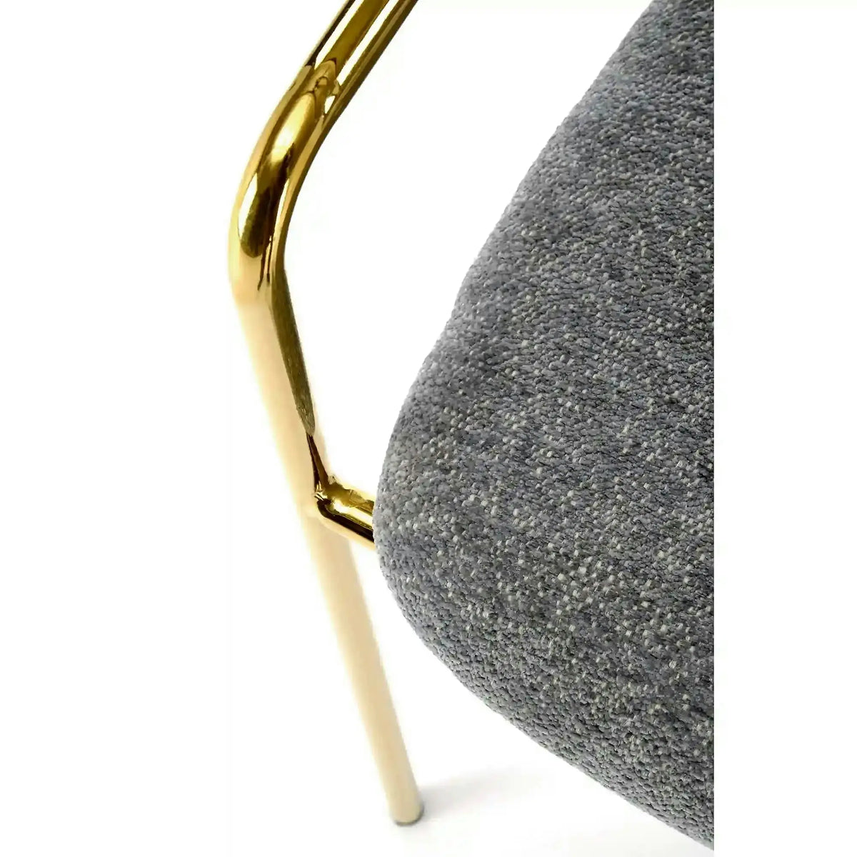 Scaun K537, gri/auriu, stofa clasica/metal, 54x56x76 cm