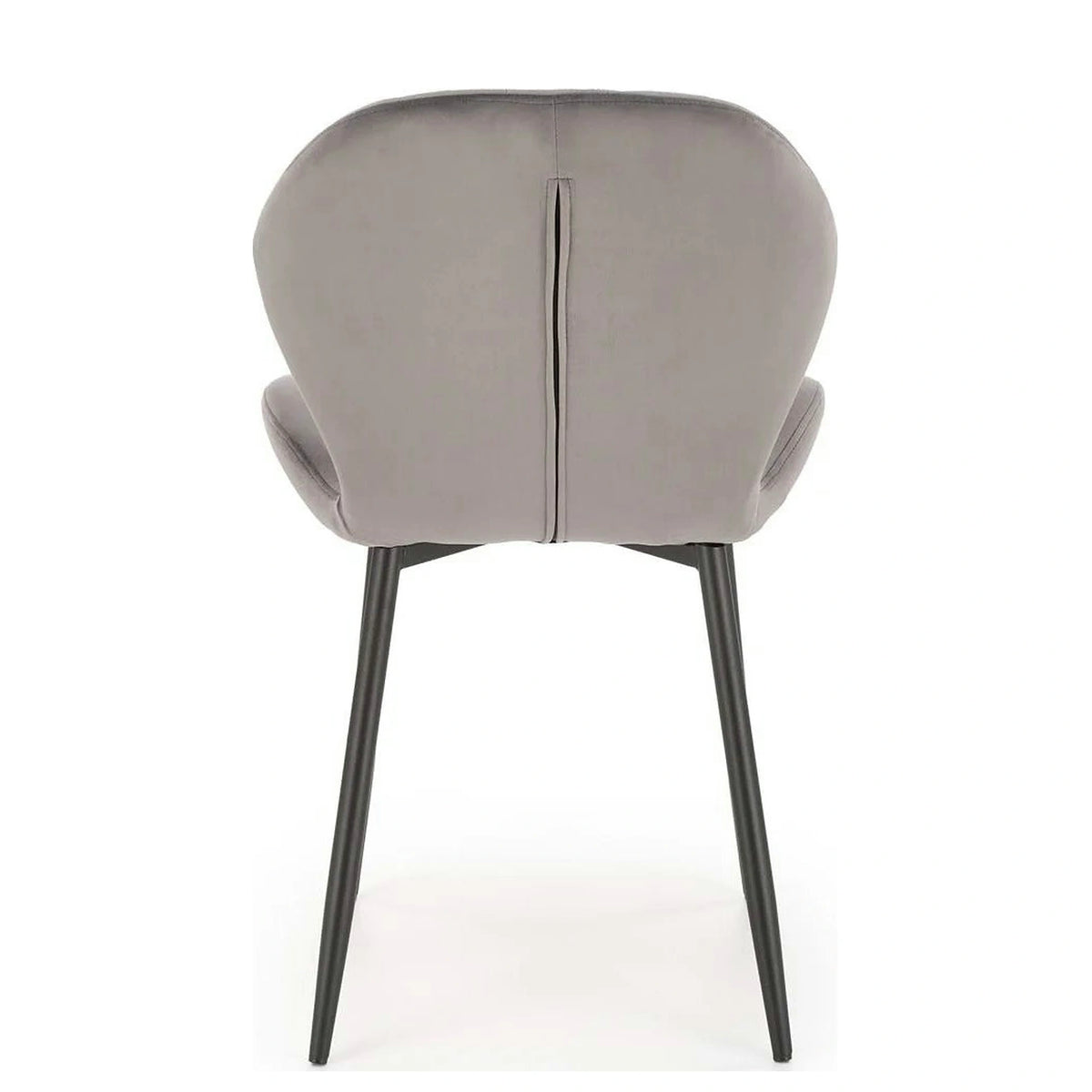 Scaun K538, gri/negru, stofa catifelata/metal, 48x57x85 cm