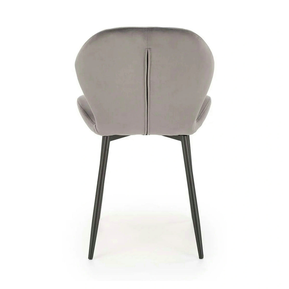 Scaun K538, gri/negru, stofa catifelata/metal, 48x57x85 cm