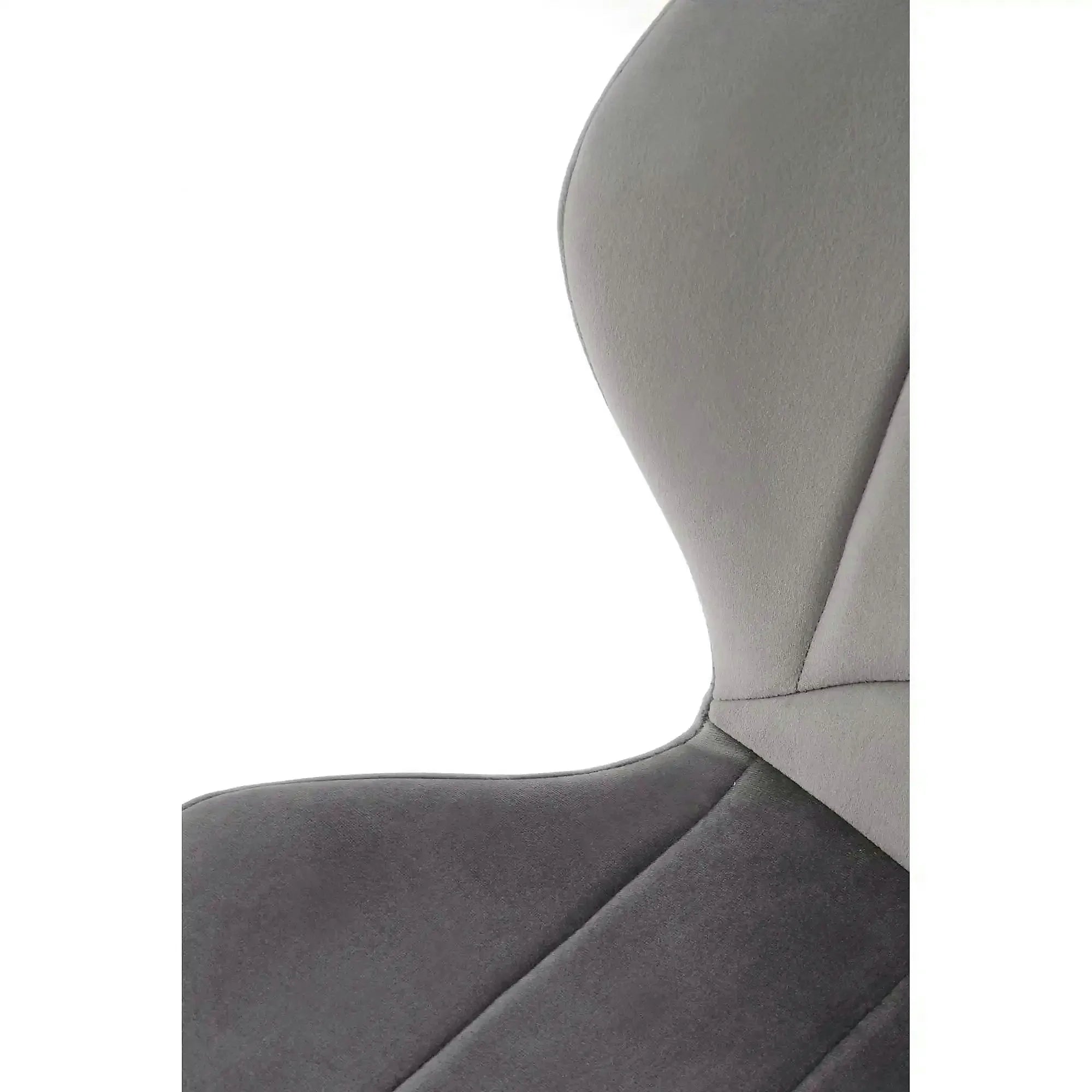 Scaun K538, gri/negru, stofa catifelata/metal, 48x57x85 cm