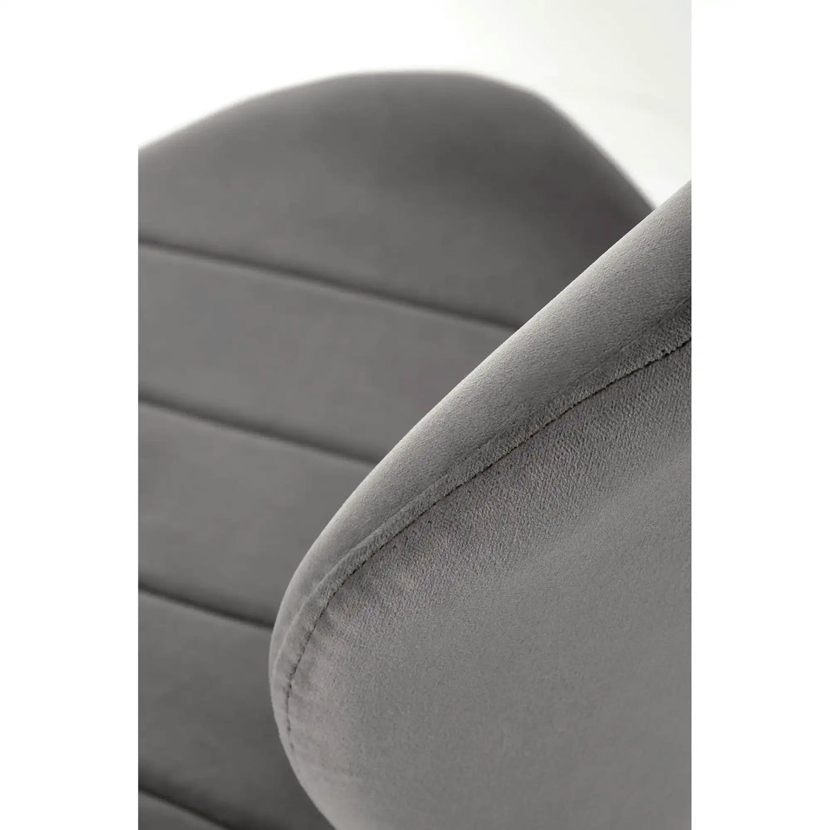 Scaun K538, gri/negru, stofa catifelata/metal, 48x57x85 cm