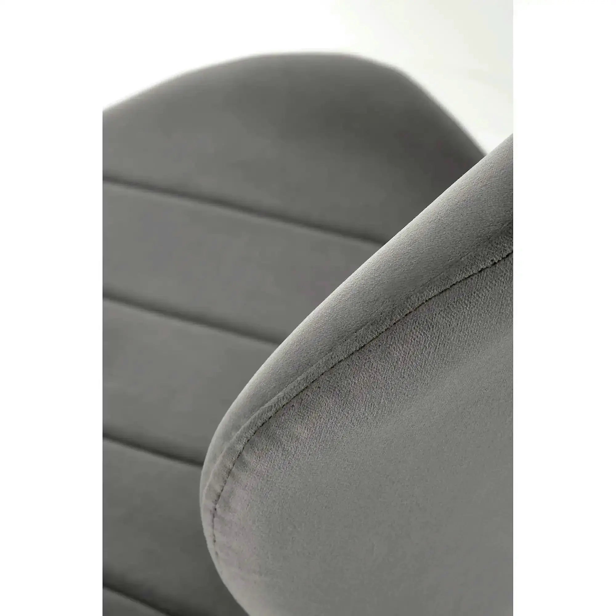 Scaun K538, gri/negru, stofa catifelata/metal, 48x57x85 cm