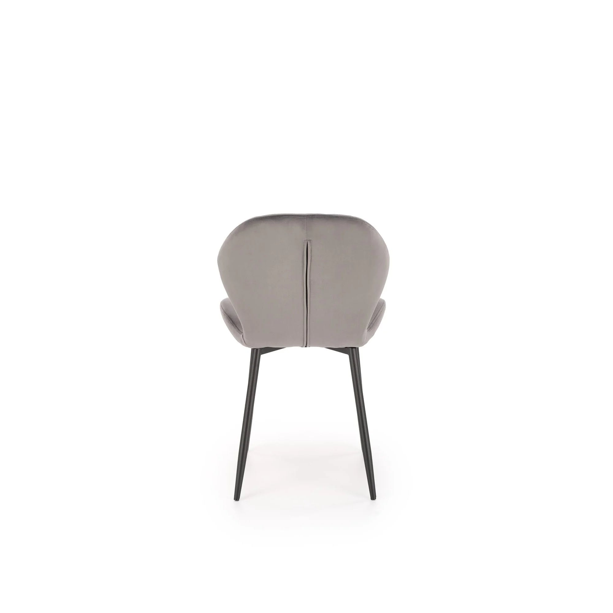 Scaun K538, gri/negru, stofa catifelata/metal, 48x57x85 cm