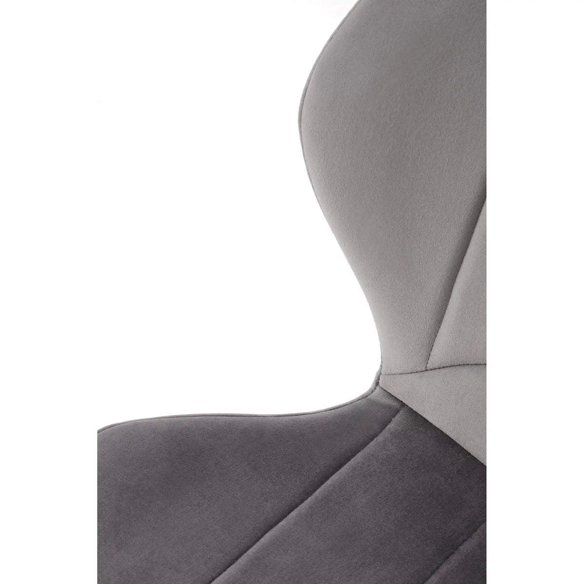 Scaun K538, gri/negru, stofa catifelata/metal, 48x57x85 cm