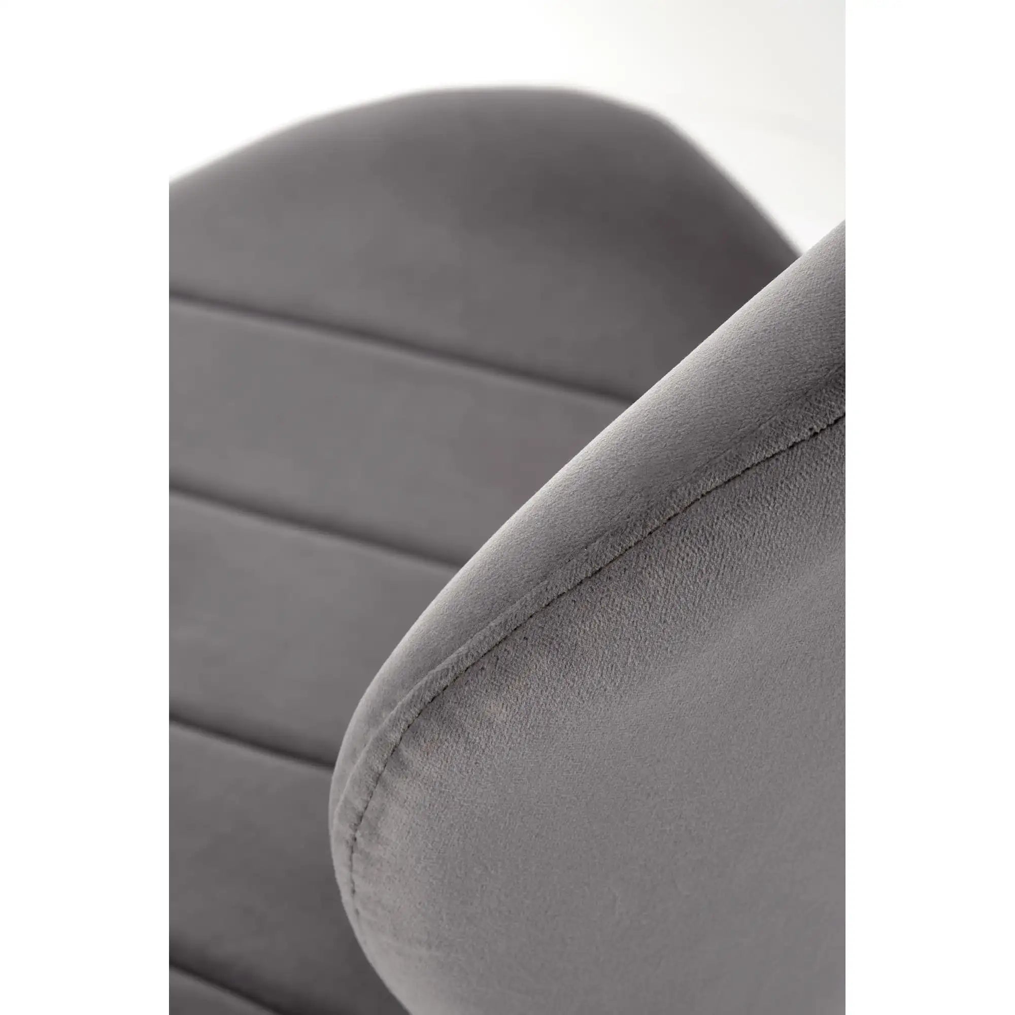 Scaun K538, gri/negru, stofa catifelata/metal, 48x57x85 cm