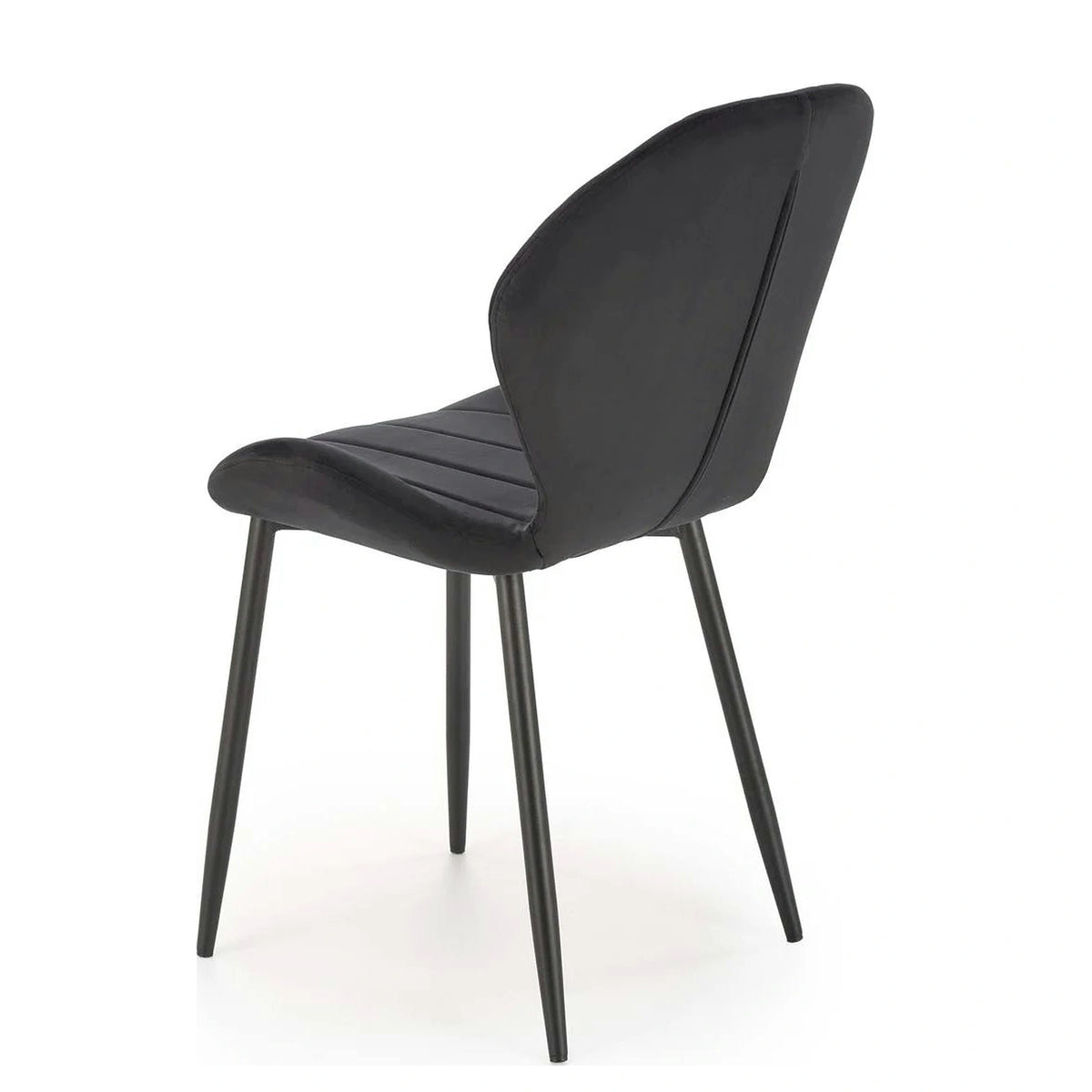 Scaun K538, negru, stofa catifelata/metal, 48x57x85 cm