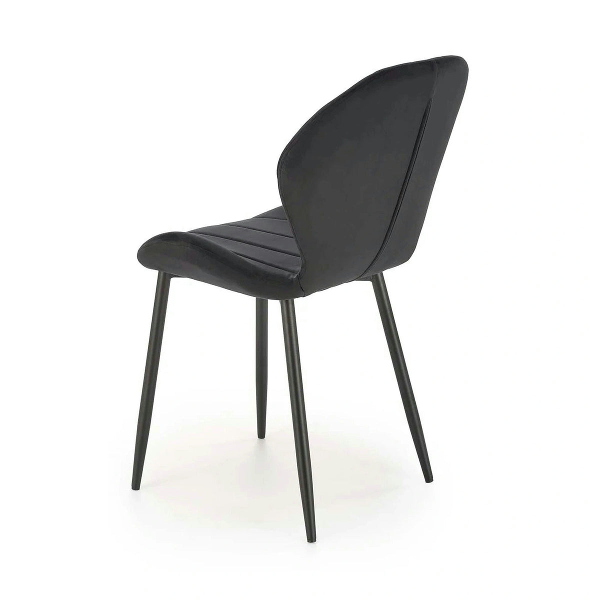 Scaun K538, negru, stofa catifelata/metal, 48x57x85 cm