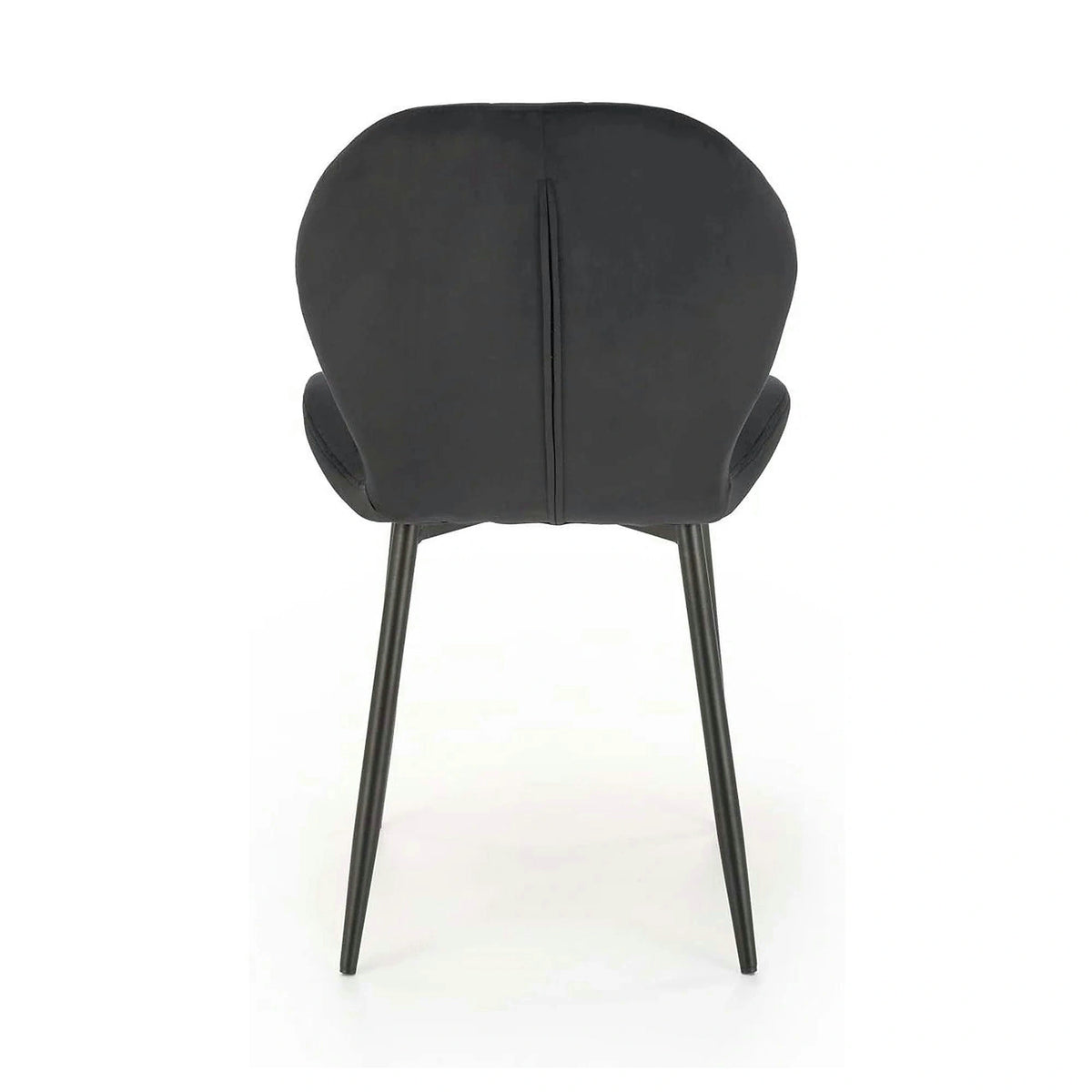 Scaun K538, negru, stofa catifelata/metal, 48x57x85 cm