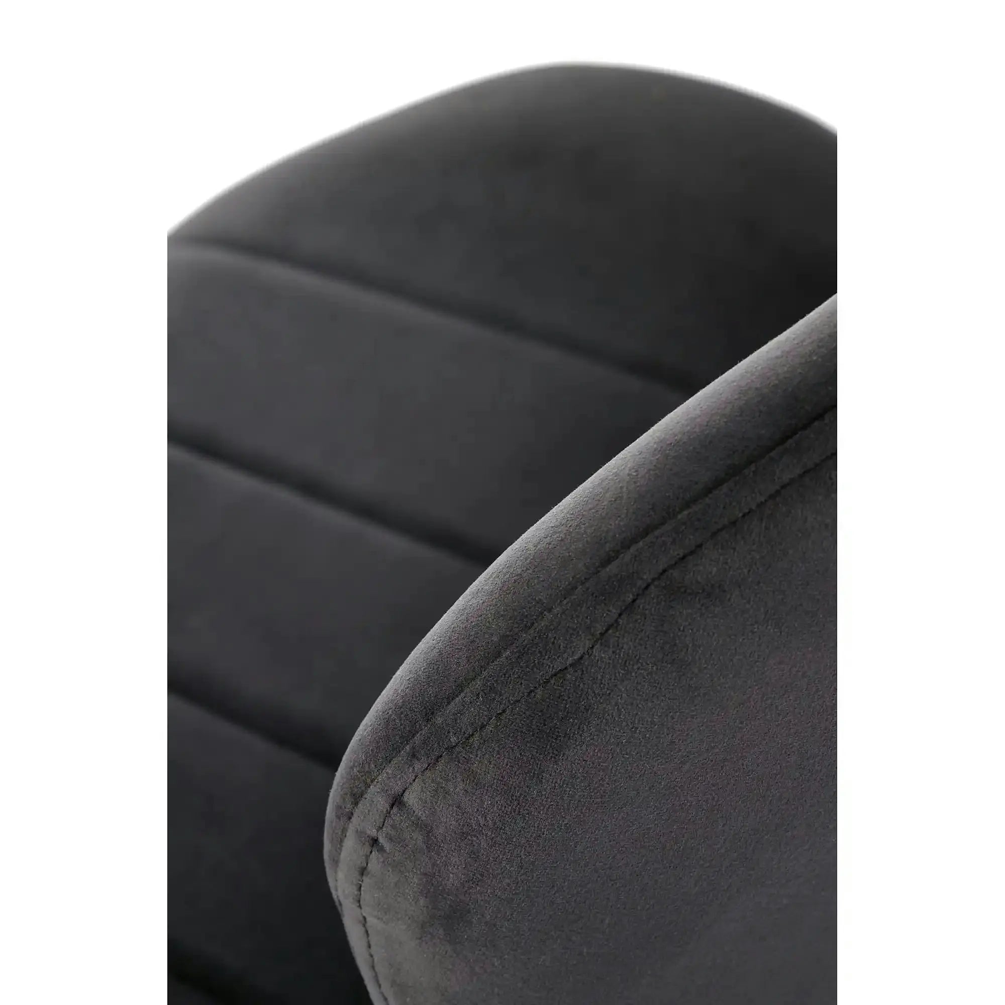 Scaun K538, negru, stofa catifelata/metal, 48x57x85 cm