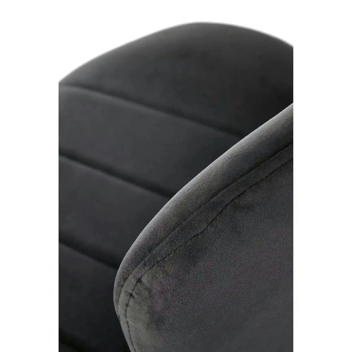 Scaun K538, negru, stofa catifelata/metal, 48x57x85 cm