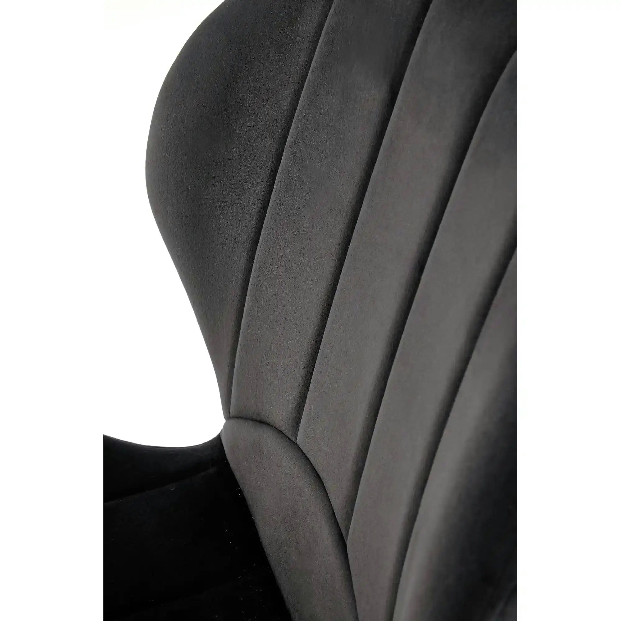 Scaun K538, negru, stofa catifelata/metal, 48x57x85 cm