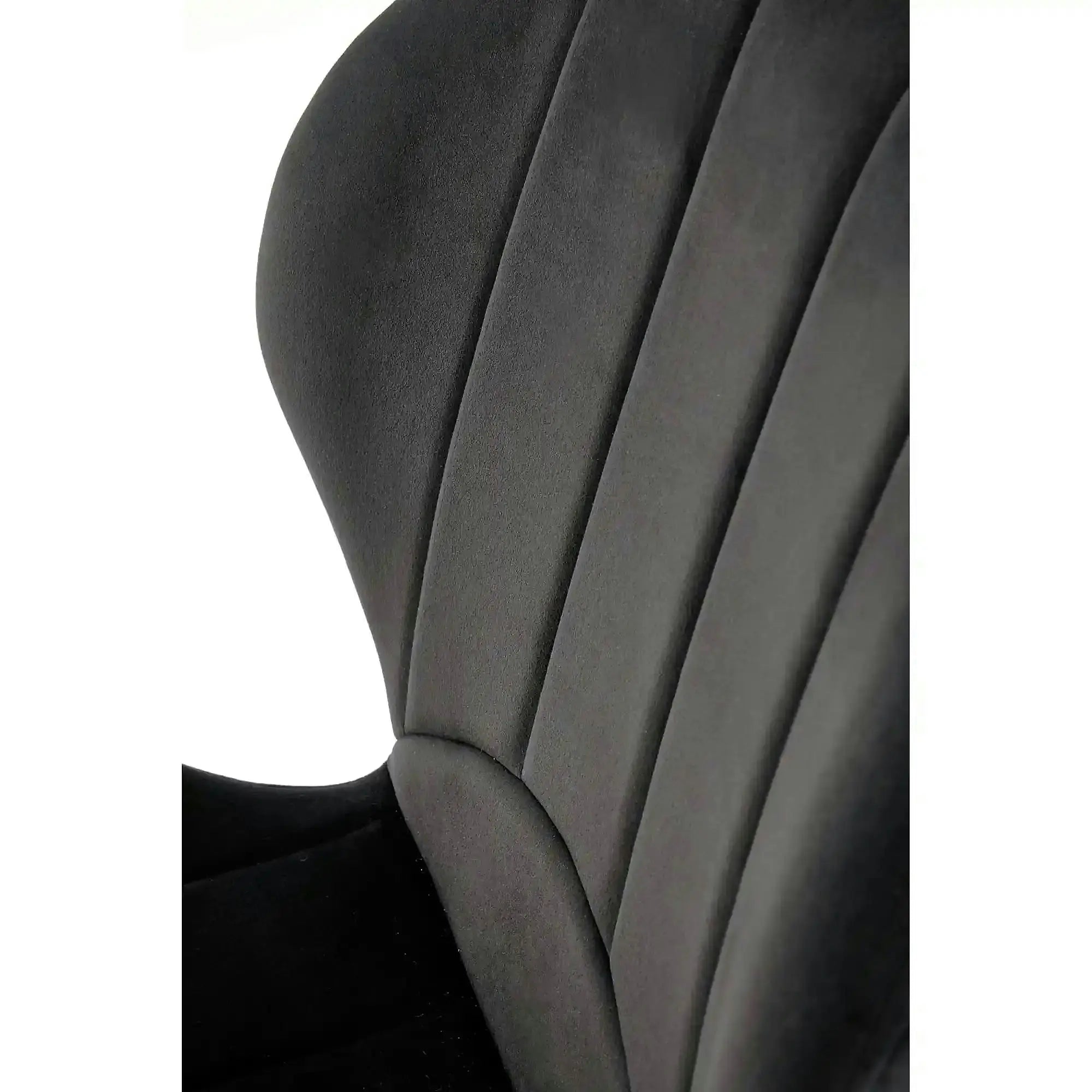 Scaun K538, negru, stofa catifelata/metal, 48x57x85 cm