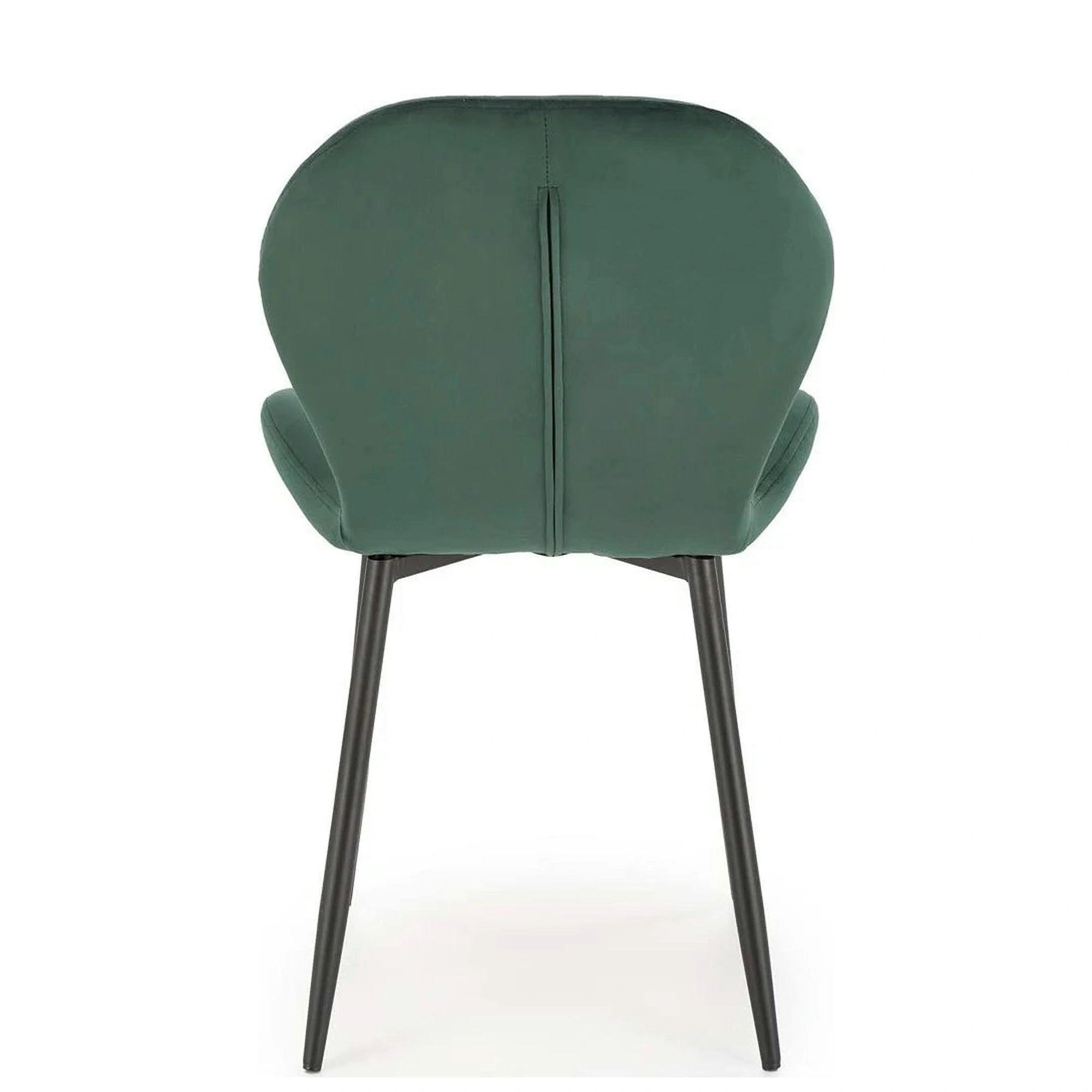 Scaun K538, verde/negru, stofa catifelata/metal, 48x57x85 cm