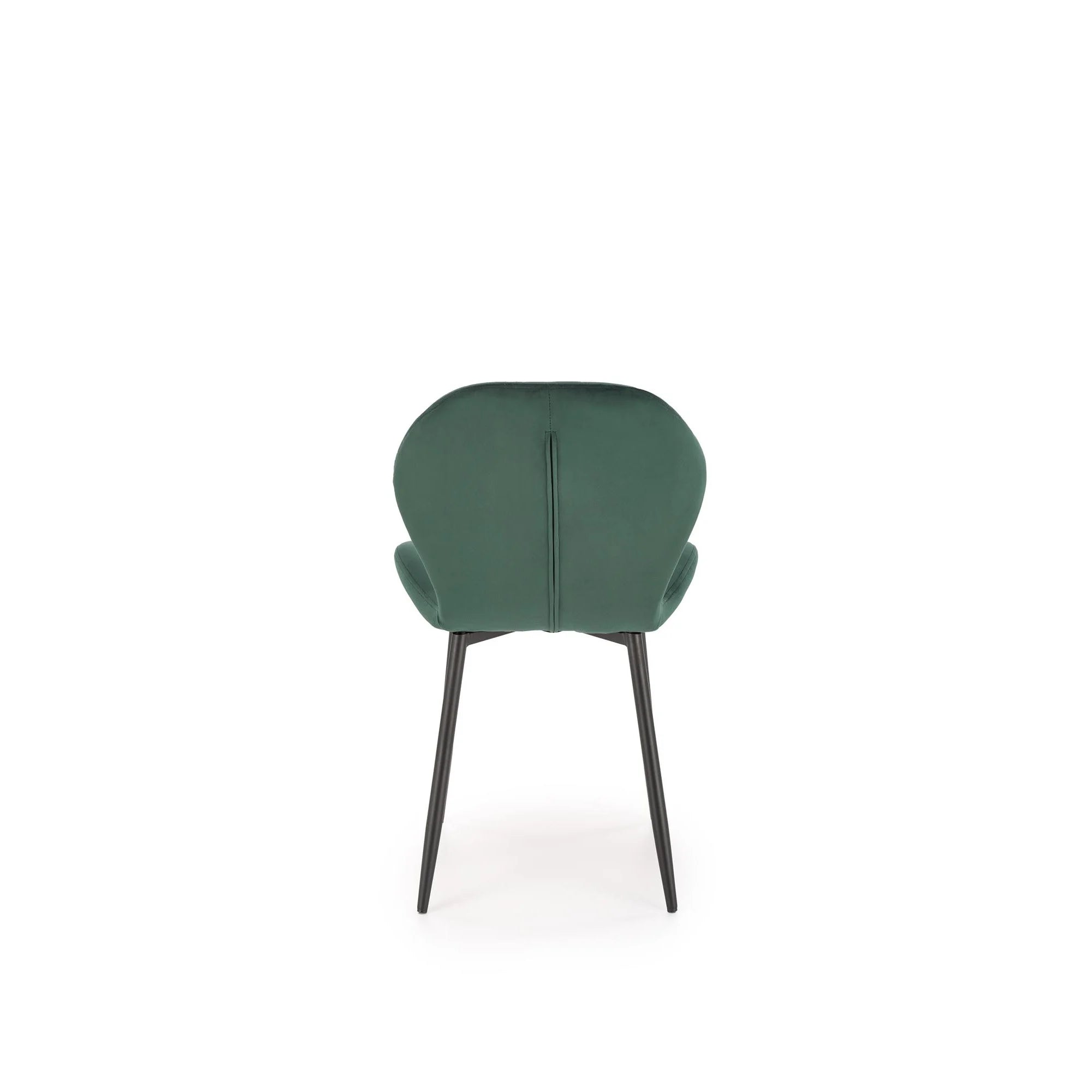 Scaun K538, verde/negru, stofa catifelata/metal, 48x57x85 cm