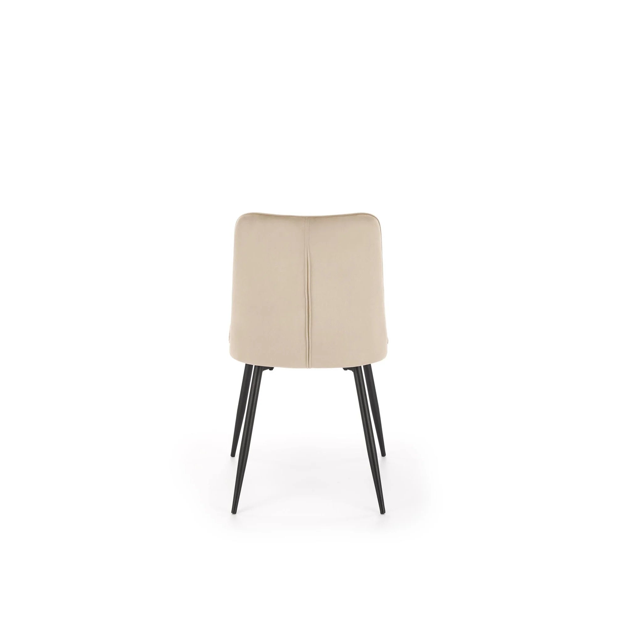 Scaun K539, bej/negru, stofa catifelata/metal, 50x62x84 cm