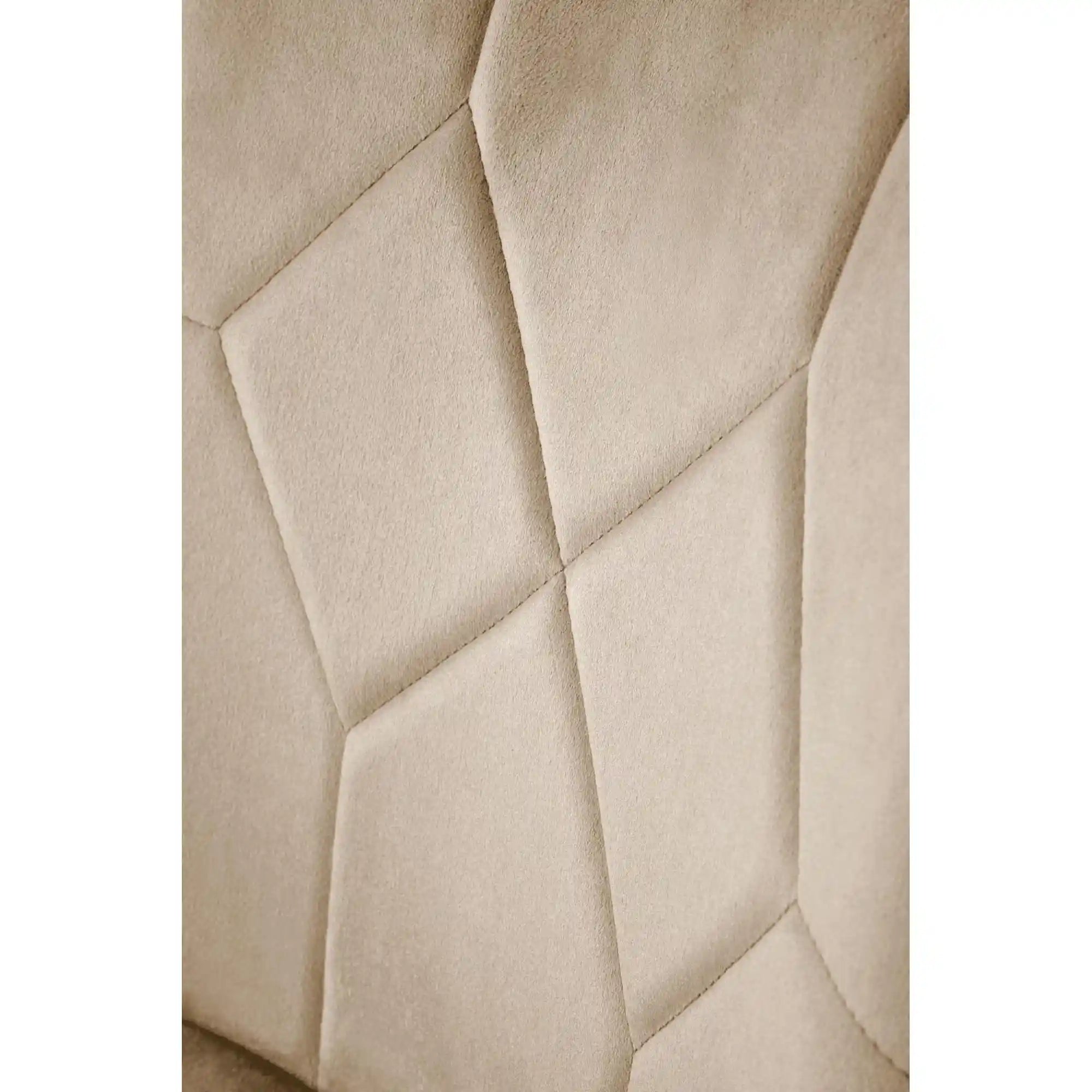 Scaun K539, bej/negru, stofa catifelata/metal, 50x62x84 cm