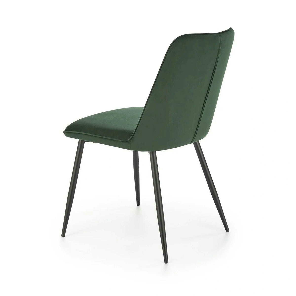 Scaun K539, verde inchis/negru, stofa catifelata/metal, 50x62x84 cm