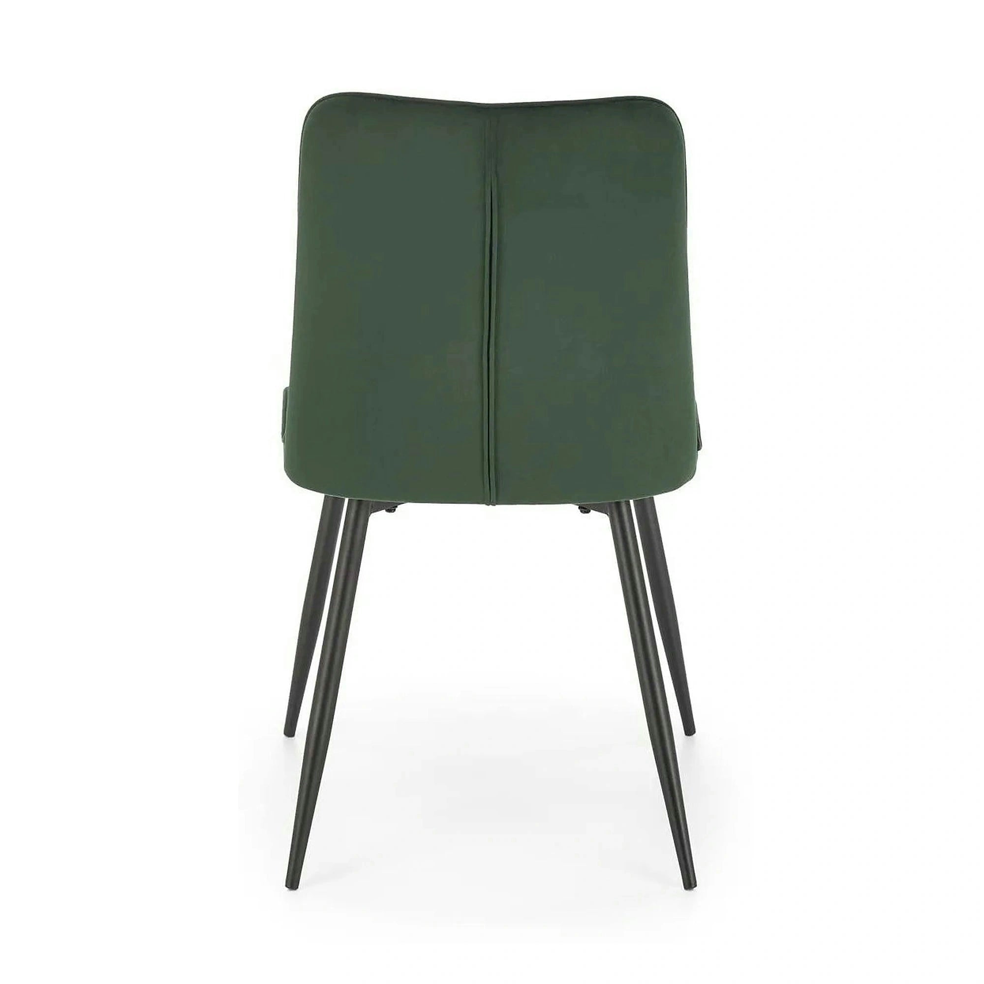 Scaun K539, verde inchis/negru, stofa catifelata/metal, 50x62x84 cm
